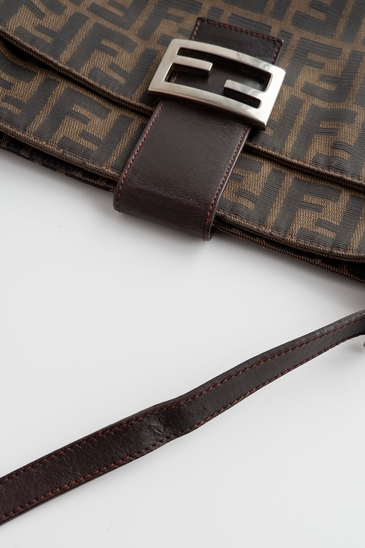 Authentic Preowned Fendi Brown Zucca Shoulder Bag