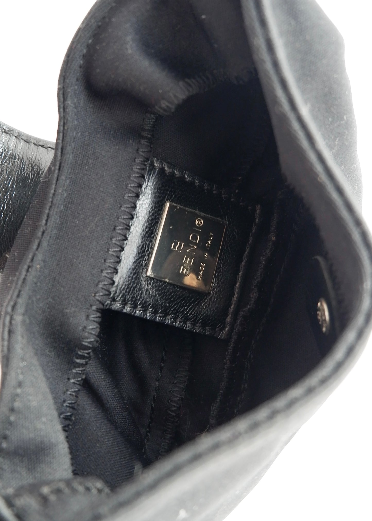 Authentic Preowned Fendi Black Fabric Micro Croissant Bag
