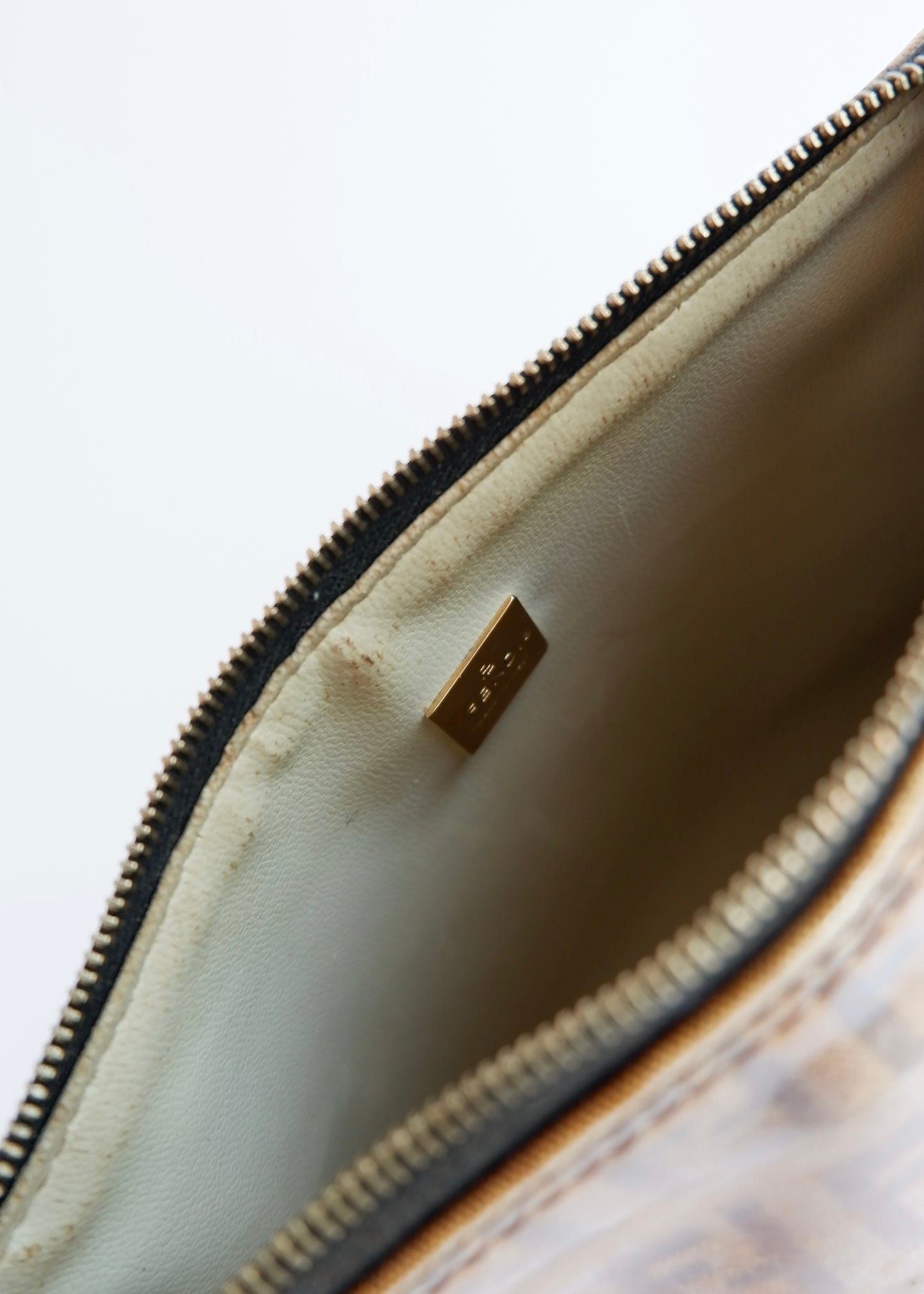 Authentic Preowned Fendi Brown Zucchino Micro Handbag