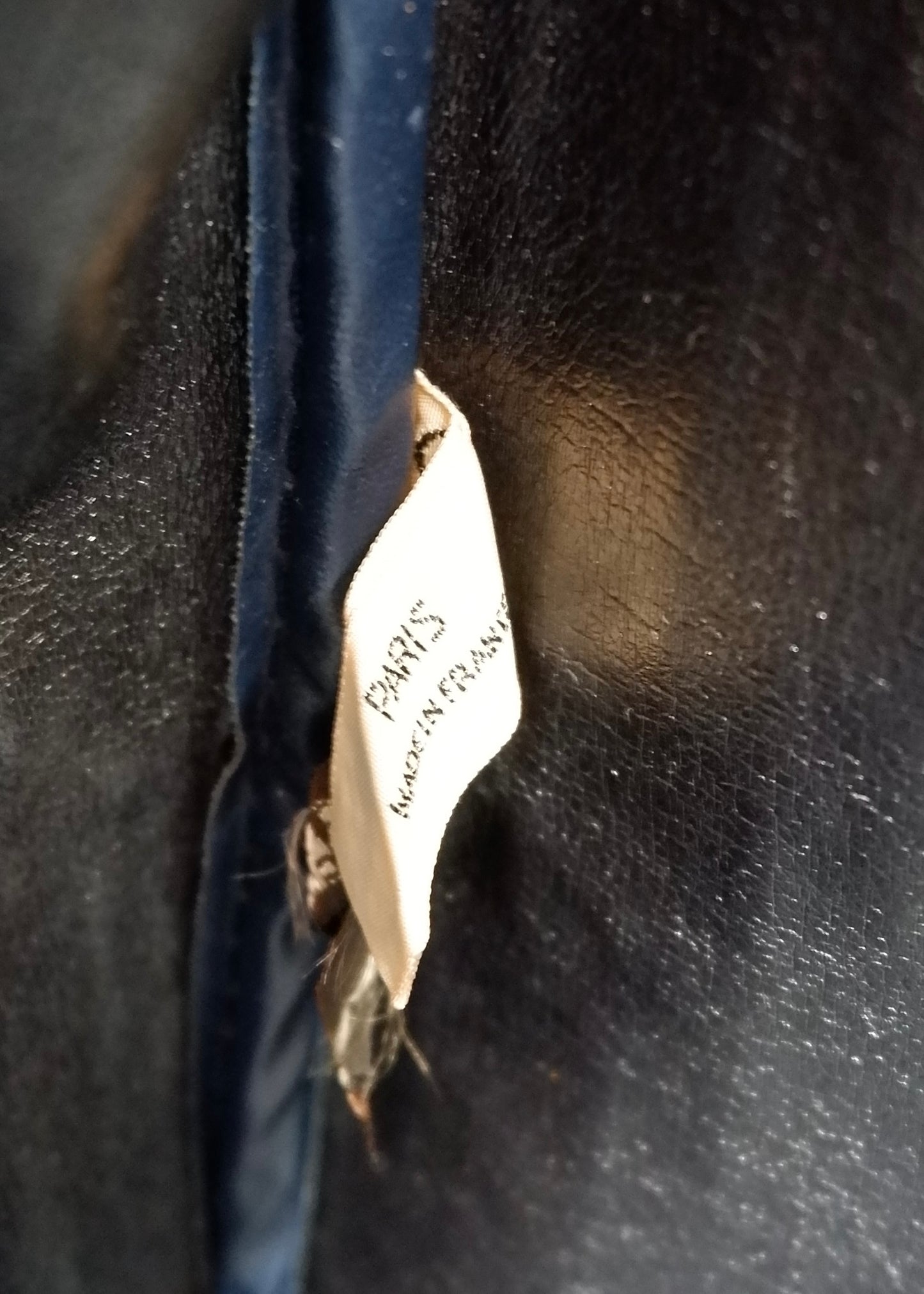 Authentic Preowned Vintage Dior Navy Trotter Canvas Boston Bag