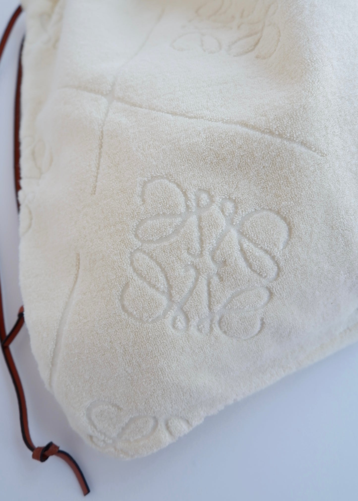 Authentic Preowned Loewe x Paula’s Ibiza Cream Terrycloth Pouch