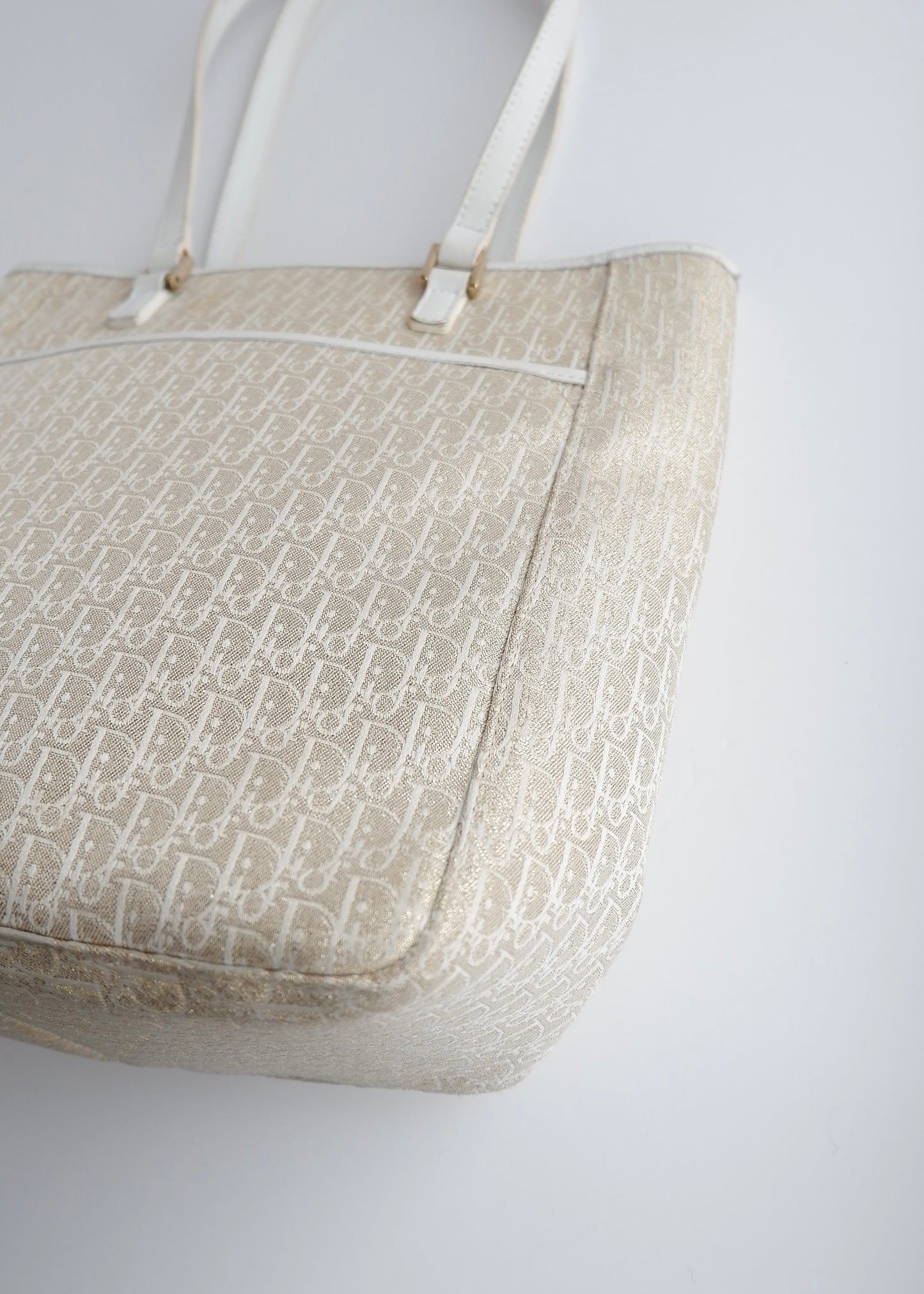 Authentic Preowned Dior Champagne Sparkle Trotter Tote Bag