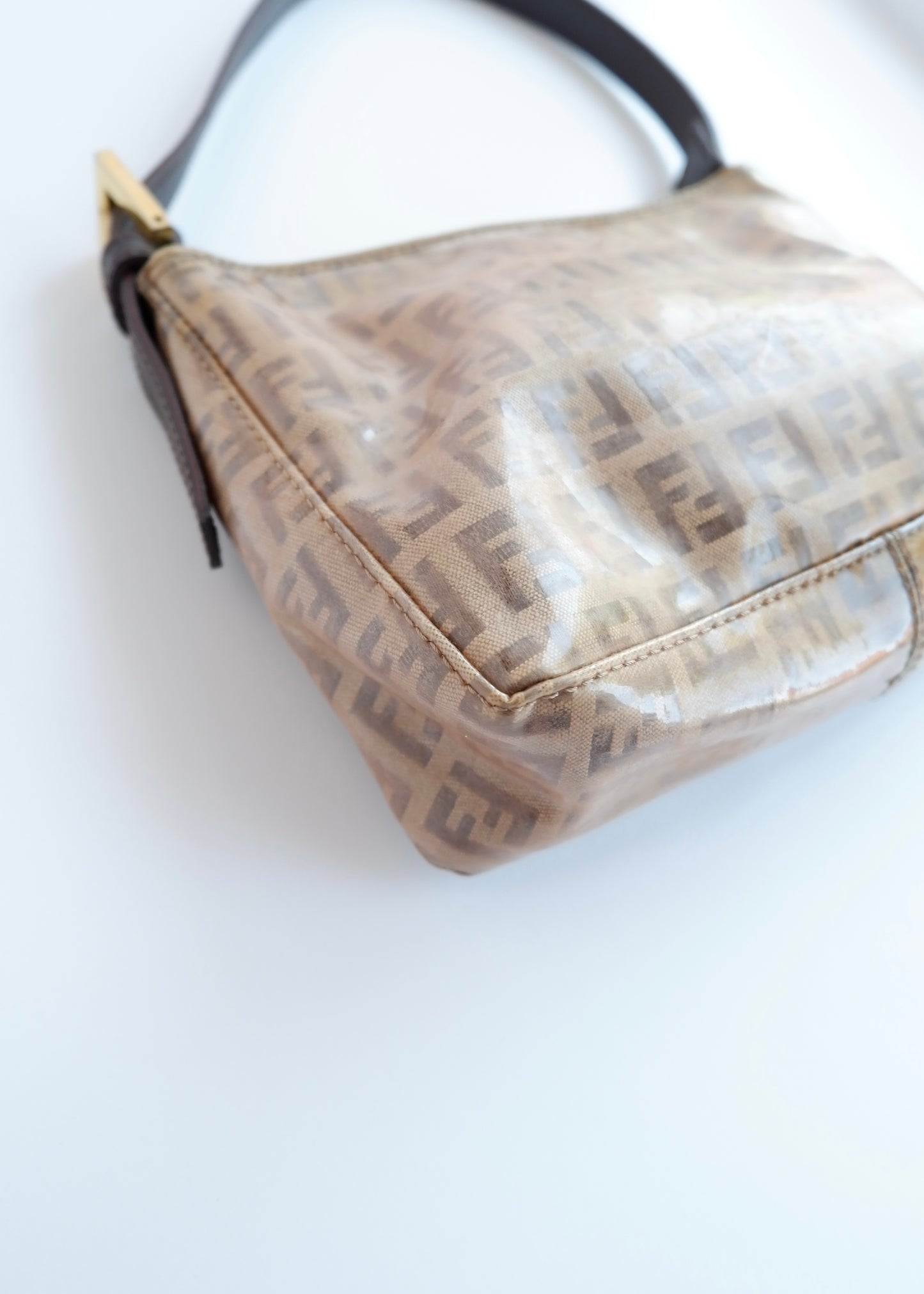 Authentic Preowned Fendi Brown Zucchino Micro Handbag