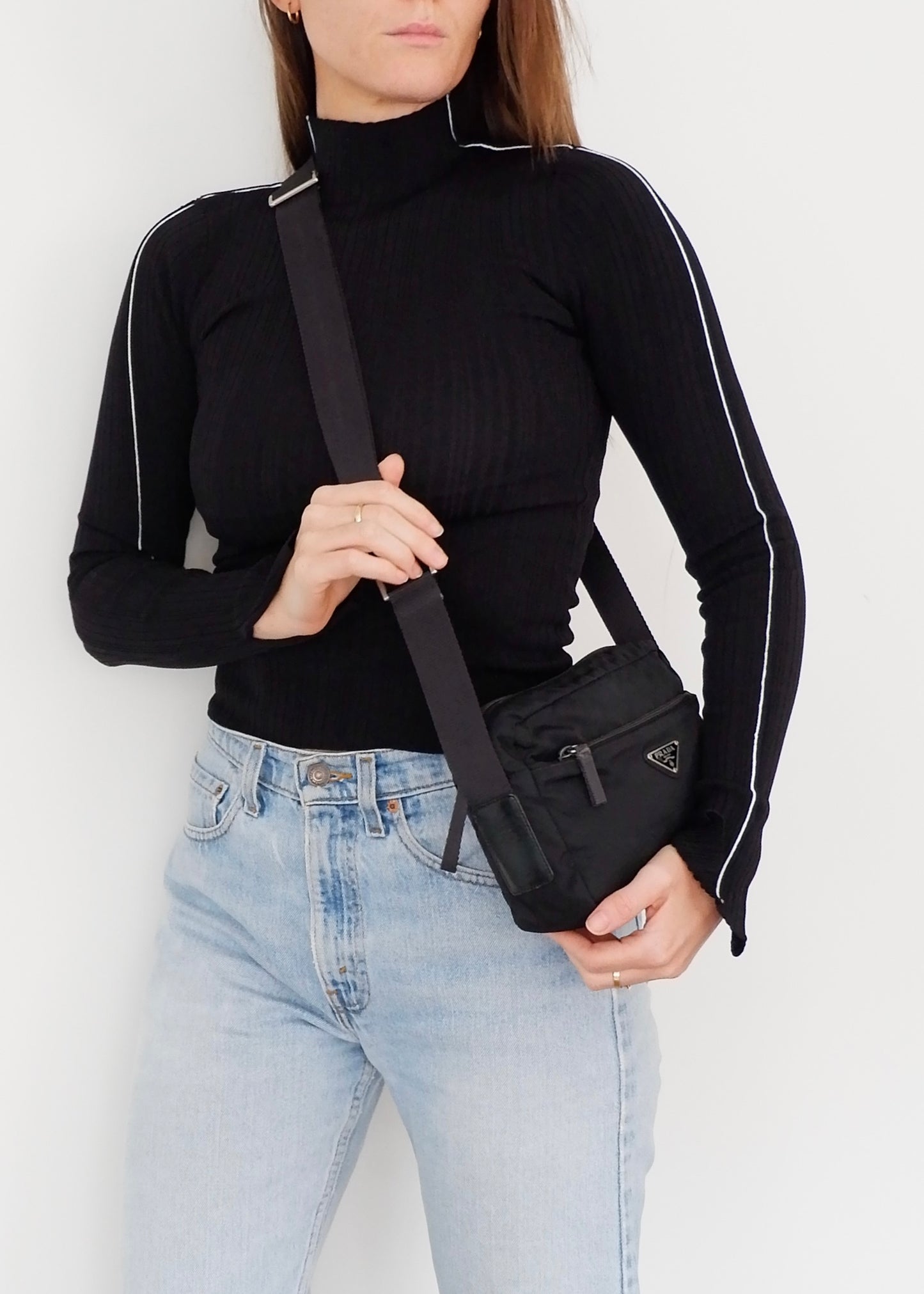Authentic Preowned Prada Black Nylon Crossbody Bag