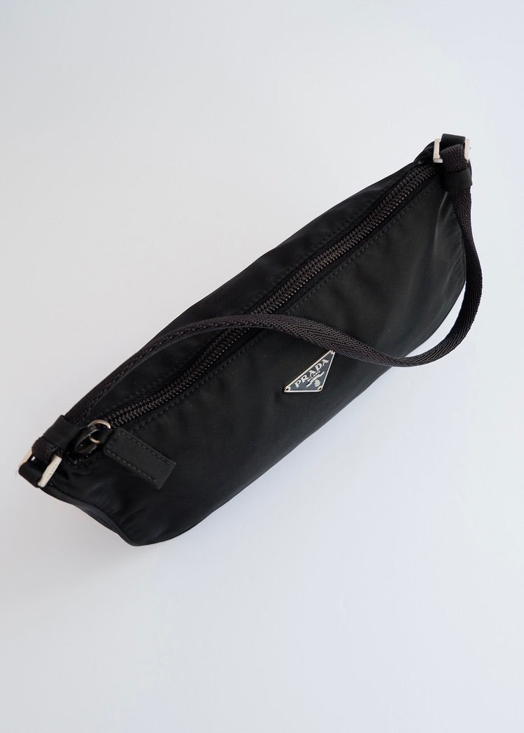 Authentic Preowned Prada Black Nylon Pochette Shoulder Bag
