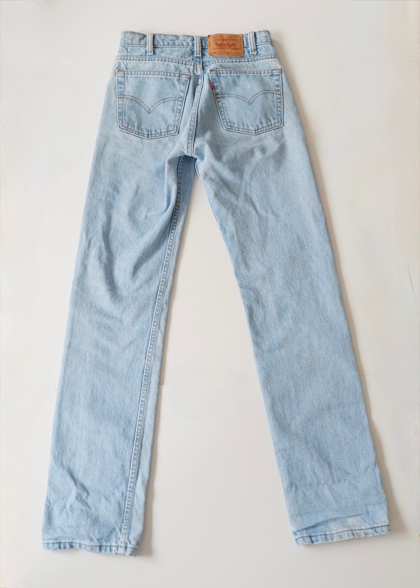 Levis Vintage 505 Light Wash Straight Leg Jeans - 26