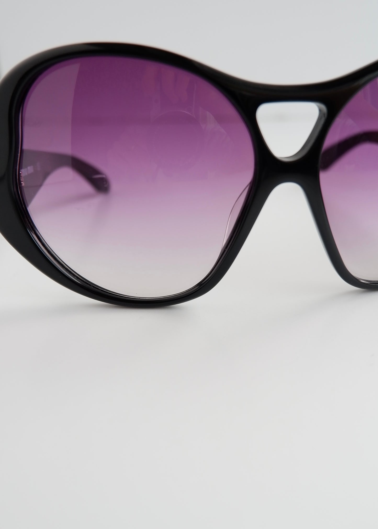 Authentic Preowned Miu Miu Black/Purple Frame Oversized Sunglasses