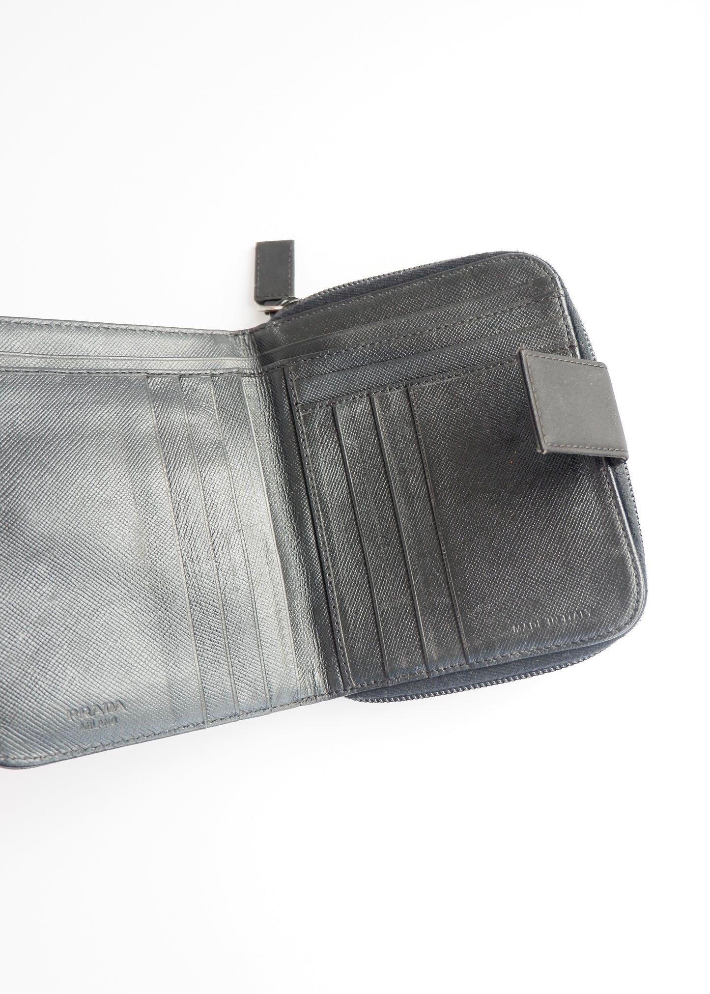 Authentic Preowned Prada Black Nylon Bi-Fold Wallet