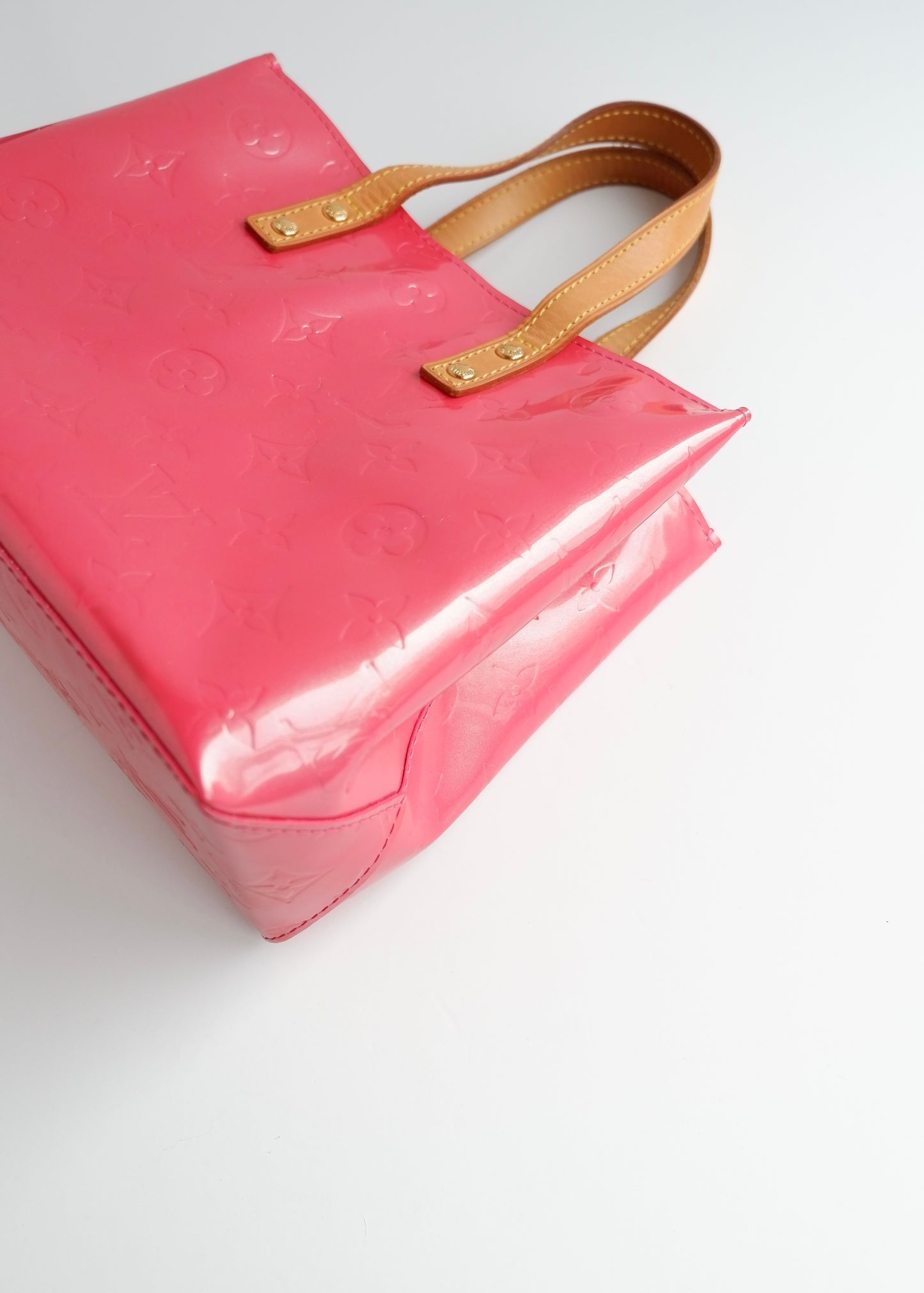 Authentic Preowned Louis Vuitton Monogram Framboise Vernis Reade Handbag