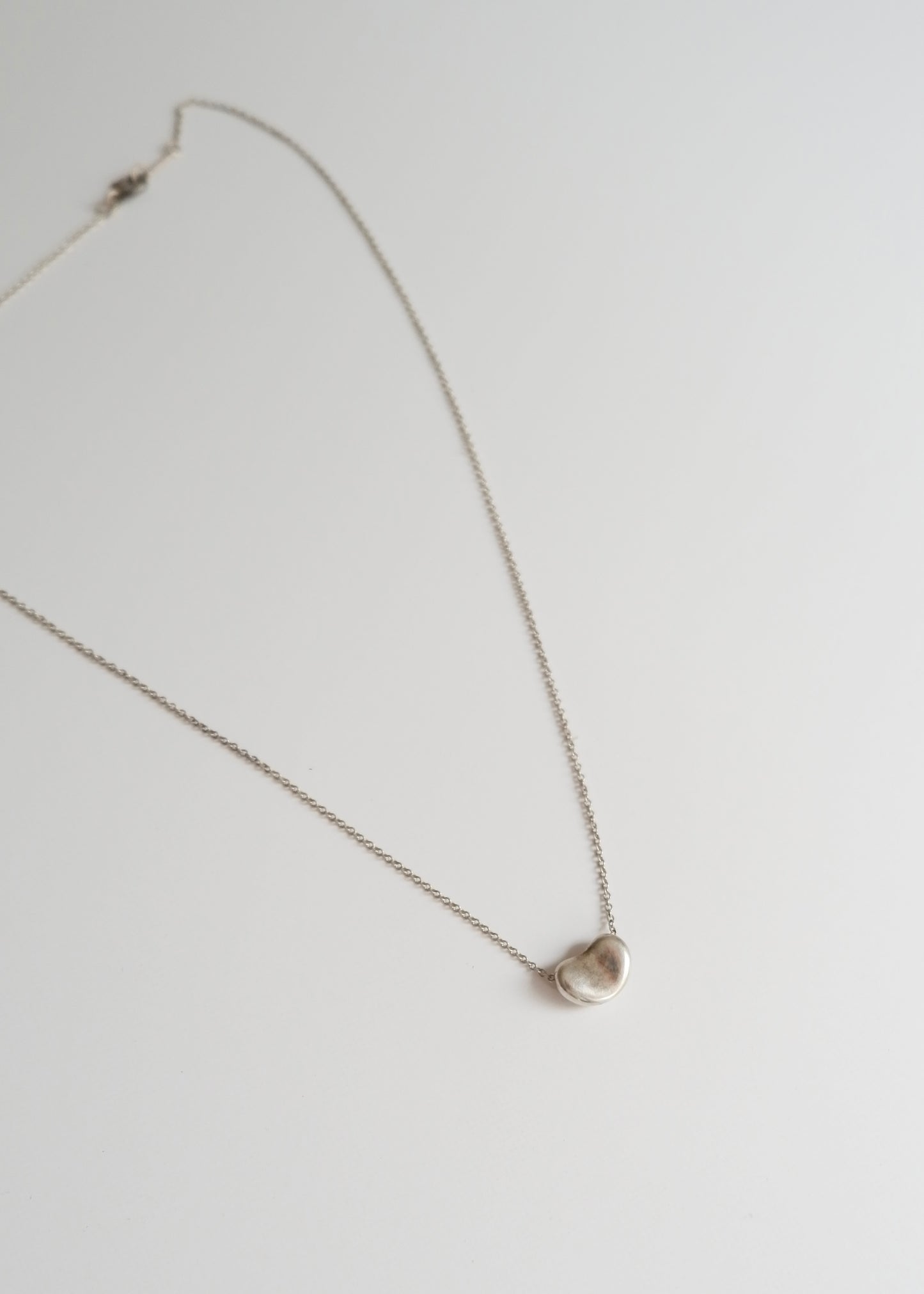 Authentic Preowned Tiffany Silver Bean Necklace