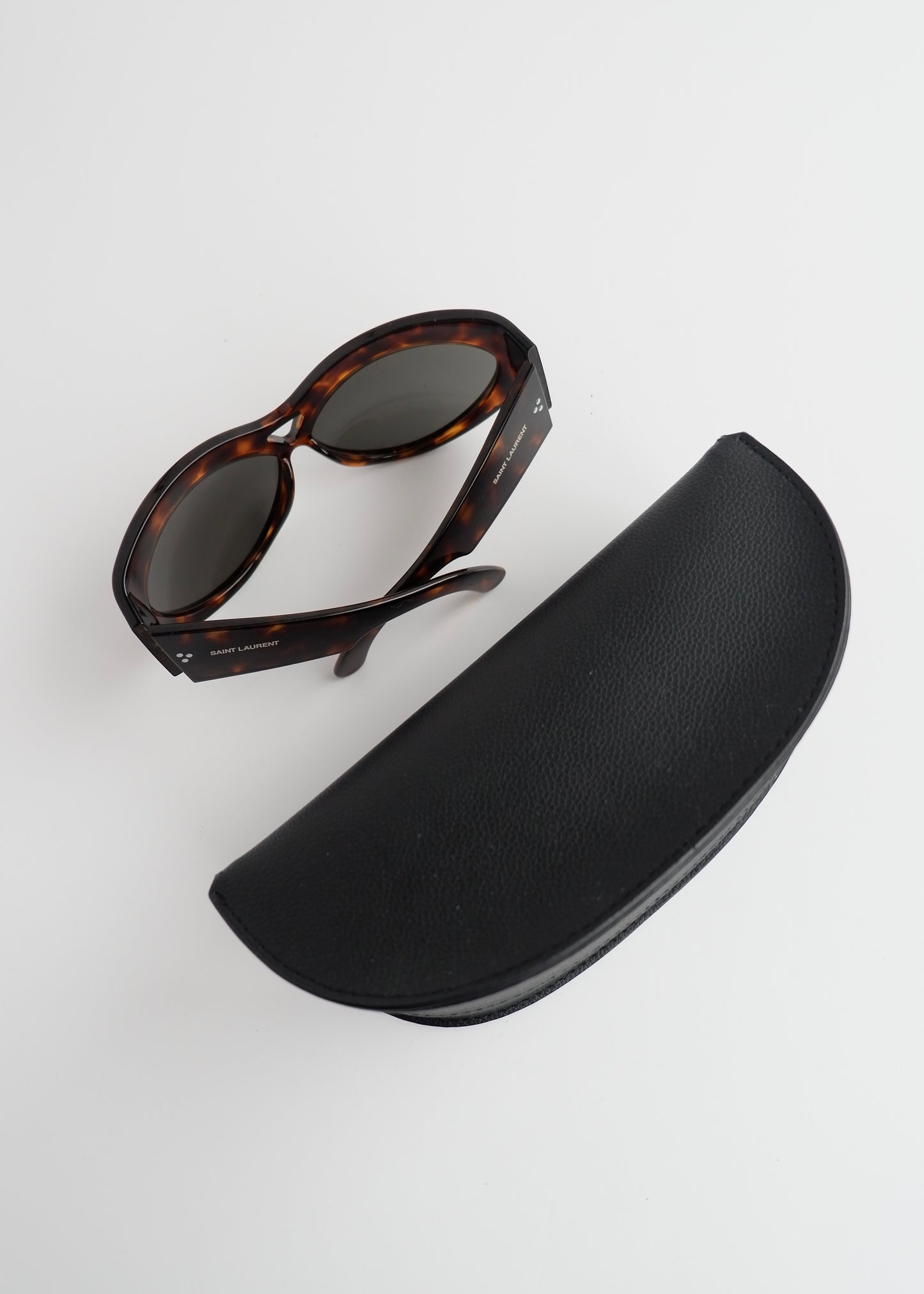 Authentic Preowned Saint Laurent Brown Tortoise Cat Eye Sungasses