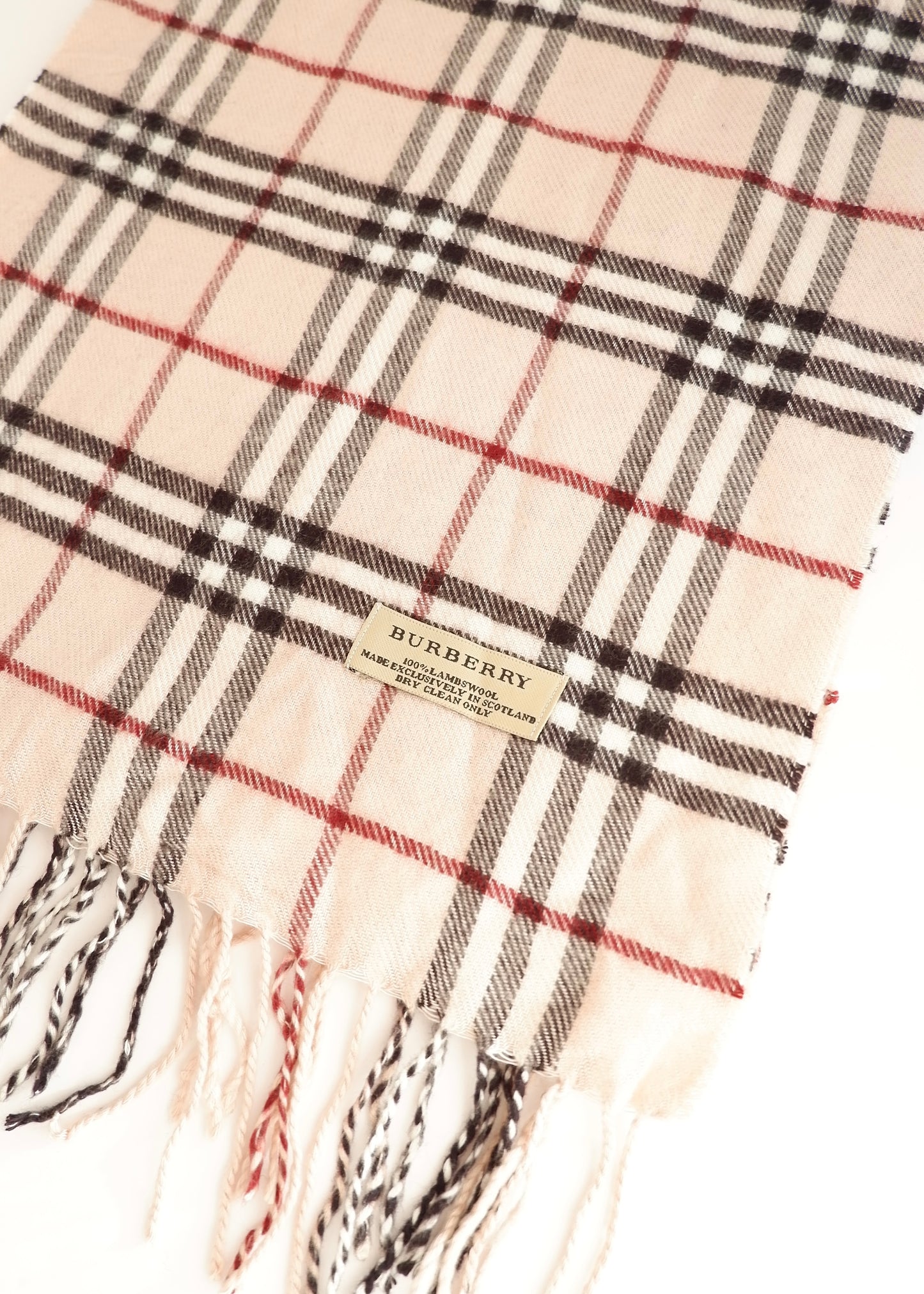 Authentic Preowned Burberry Check Beige Wool Scarf