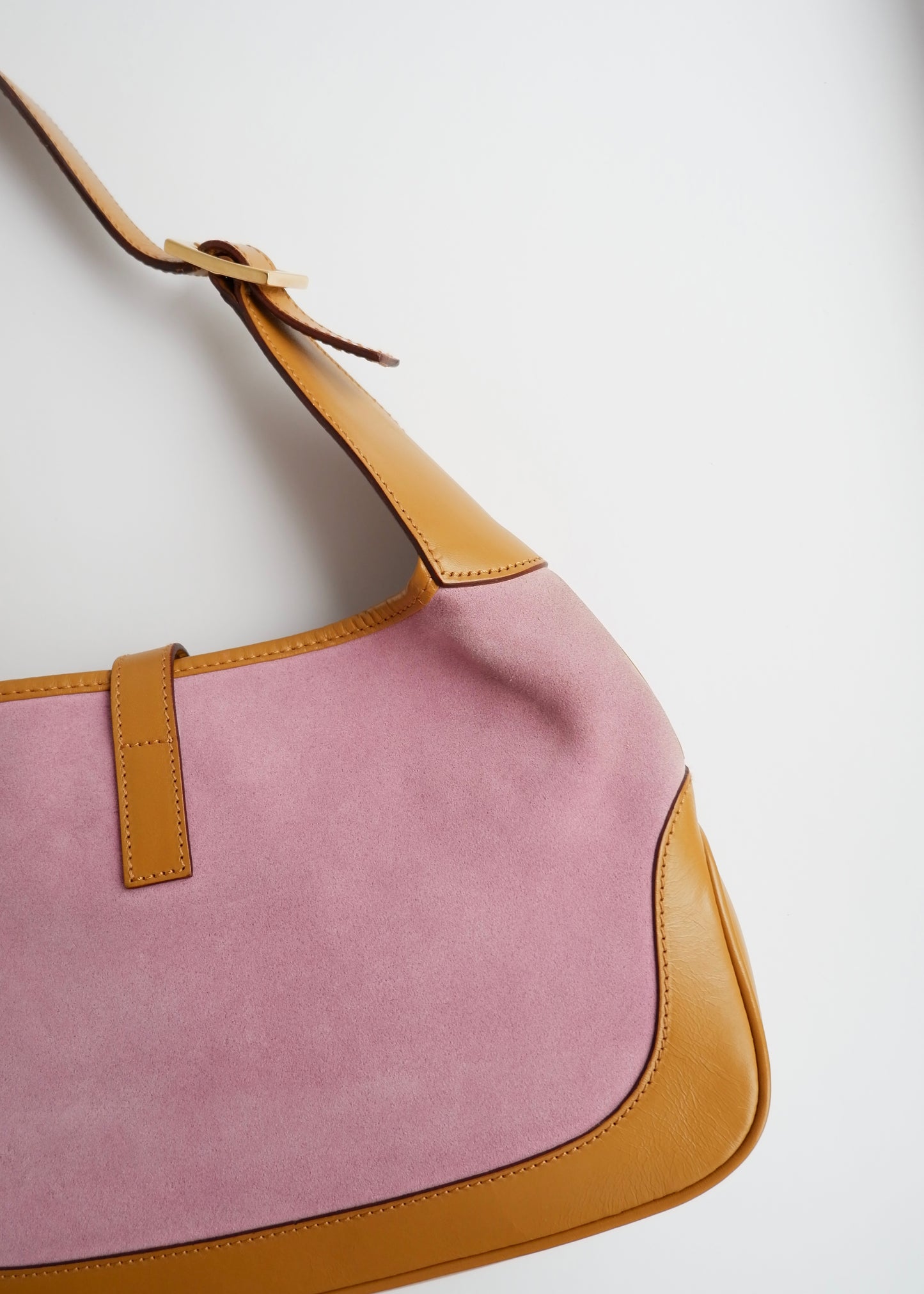 Authentic Preowned Gucci Purple/Tan Suede/Leather Jackie Shoulder Bag