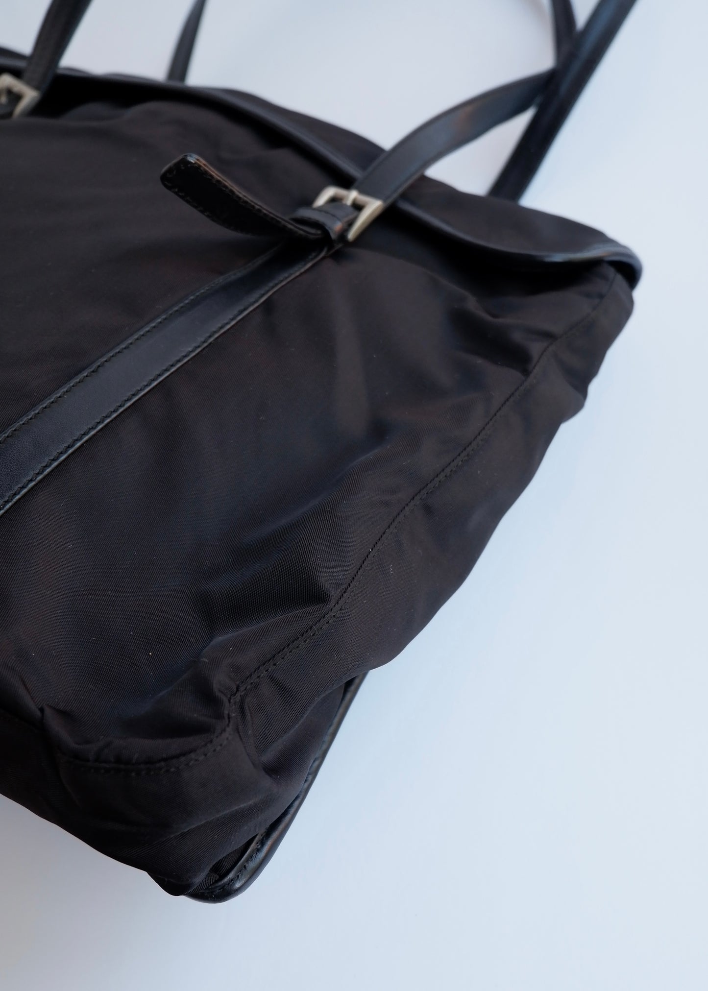 Authentic Preowned Prada Black Nylon/ Leather Tote Bag