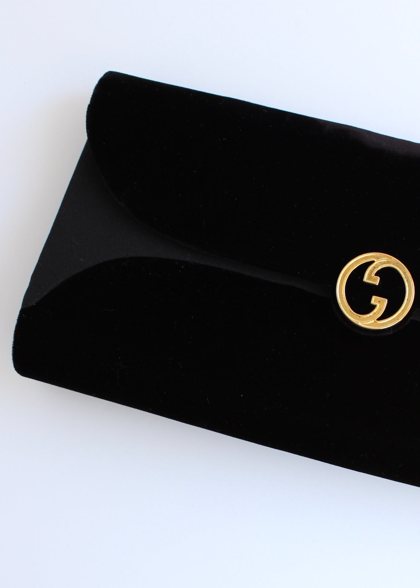 Authentic Preowned Vintage Gucci Black Velvet Clutch