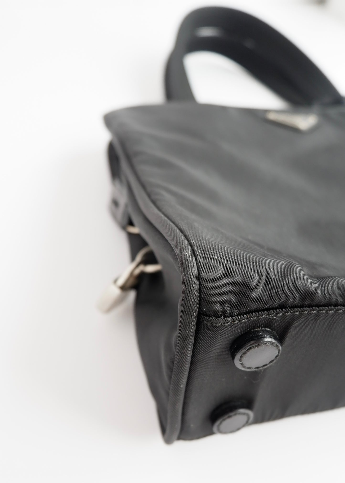 Authentic Preowned Prada Black Nylon Top Handle/ Tote Bag