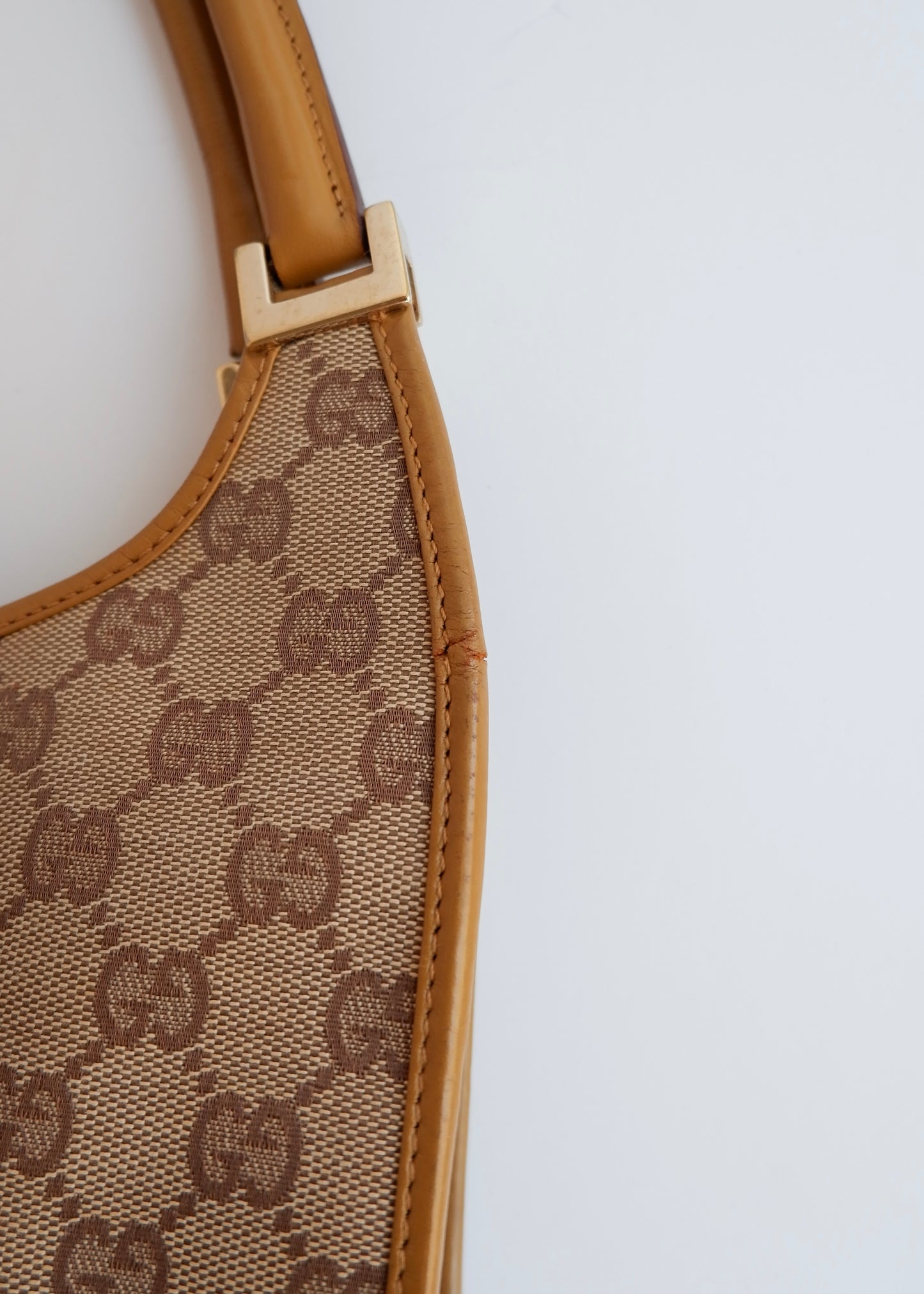 Authentic Preowned Gucci Tan GG Canvas Small Jackie Shoulder Bag