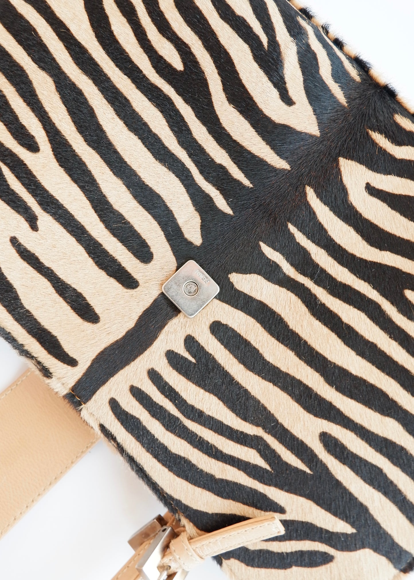 Authentic Preowned Fendi Zebra Print Shoulder Bag