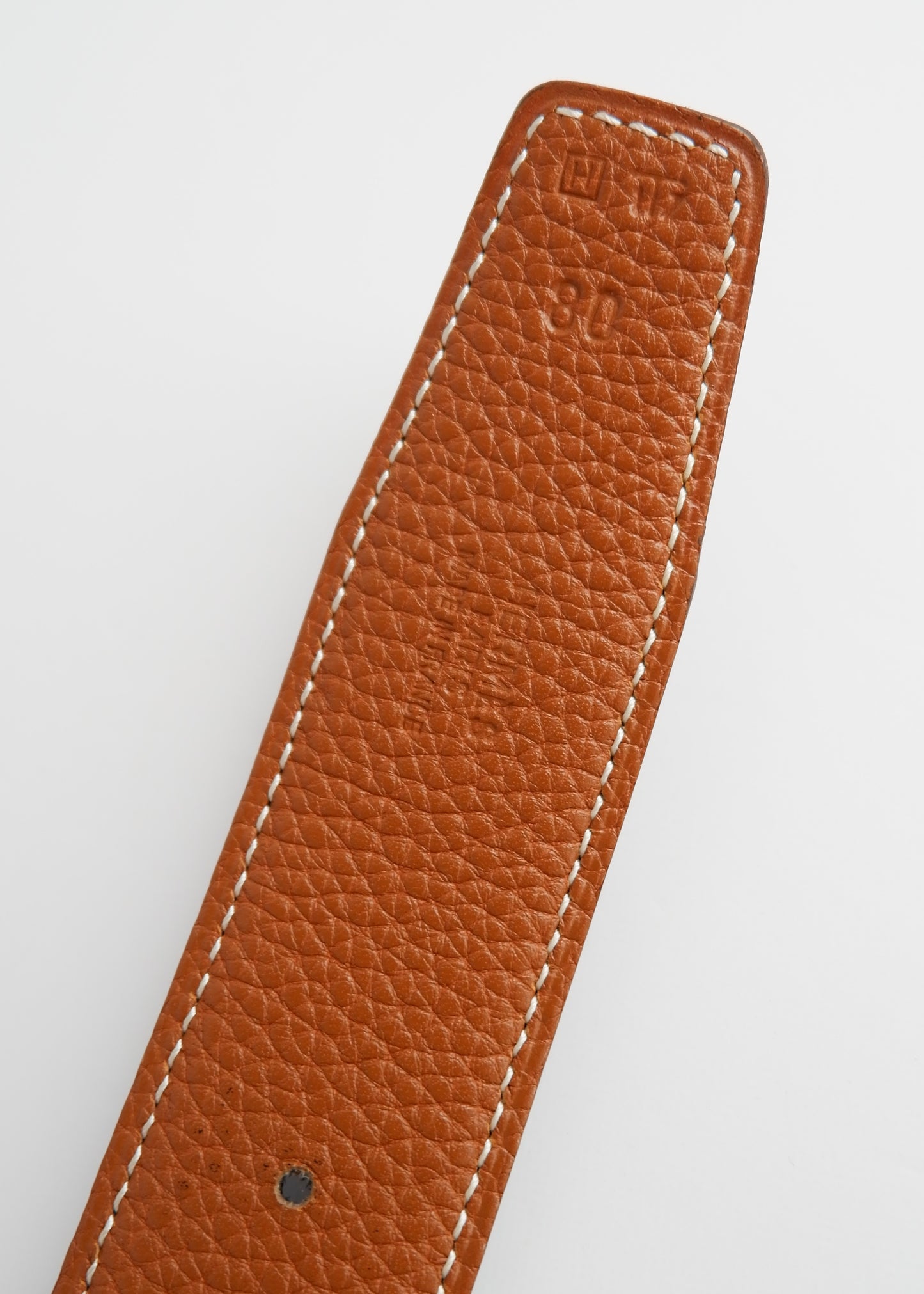 Authentic Preowned Hermes Black/Brown Reversible Leather H Belt - 80