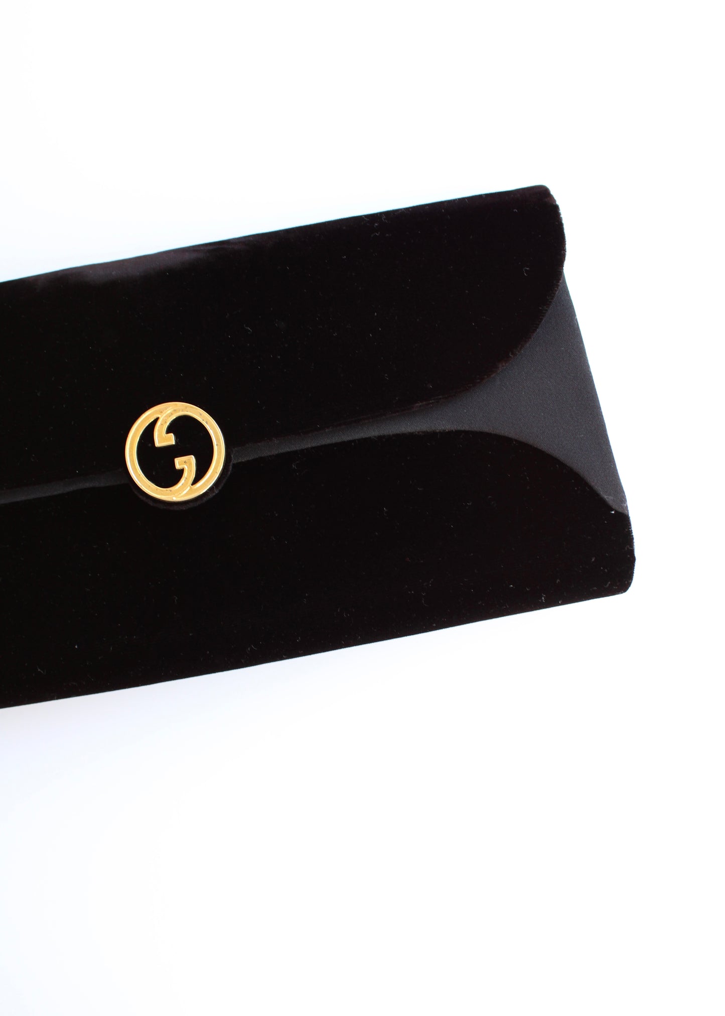 Authentic Preowned Vintage Gucci Black Velvet Clutch