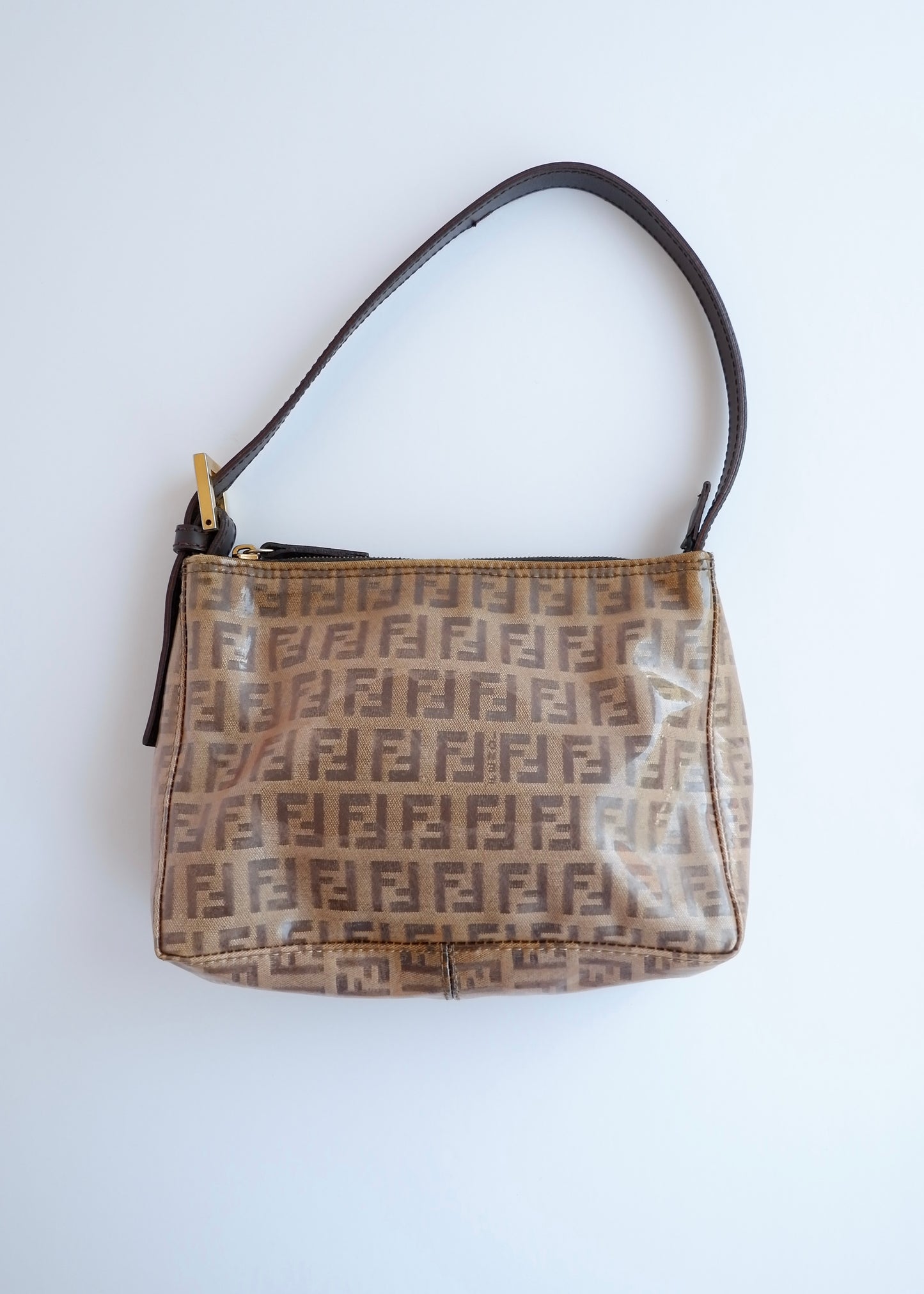 Authentic Preowned Fendi Brown Zucchino Micro Handbag