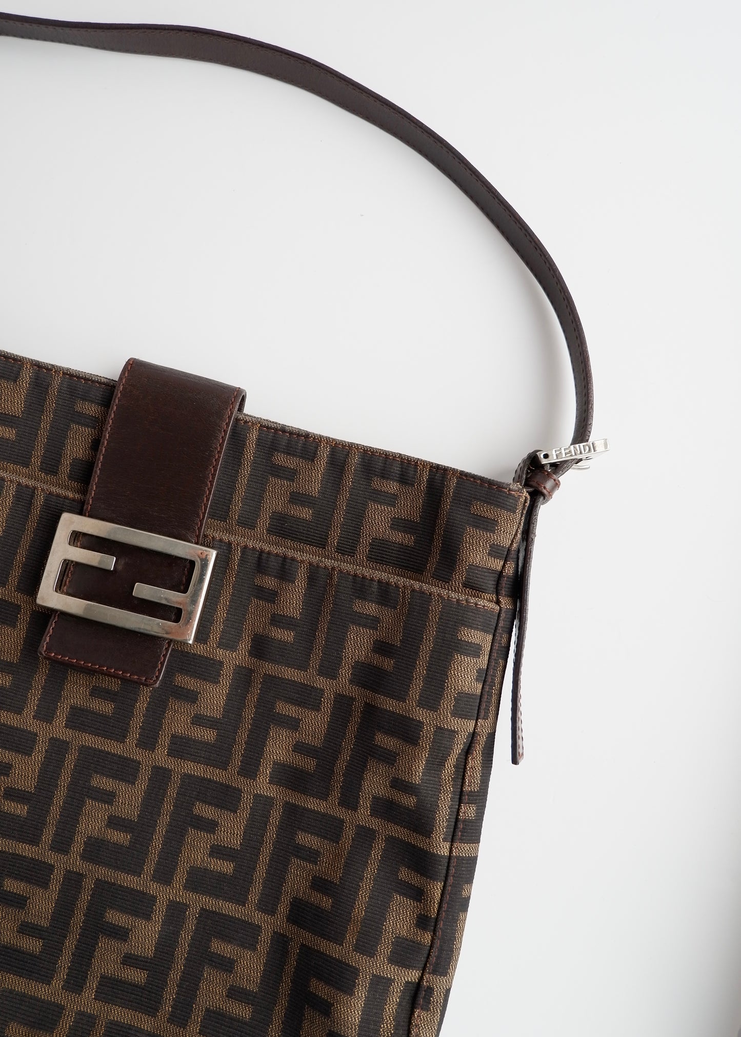Authentic Preowned Fendi Brown Zucca Shoulder Bag