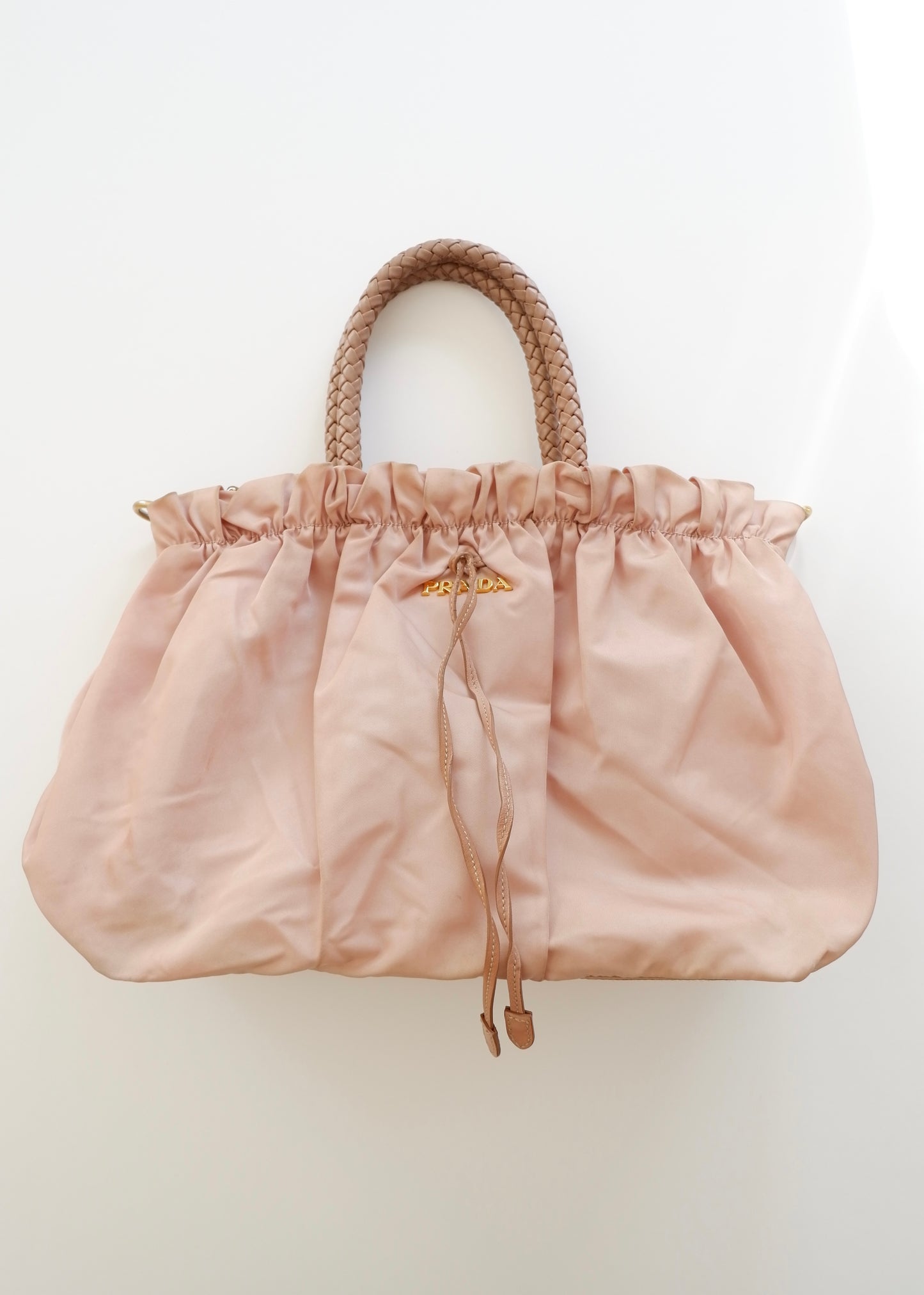 Authentic Preowned Prada Dusty Rose Nylon Two Way Bag