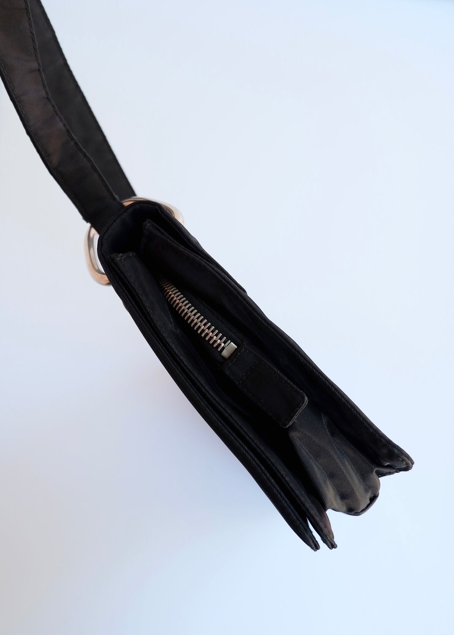 Authentic Preowned Prada Black Nylon Hobo Shoulder Bag