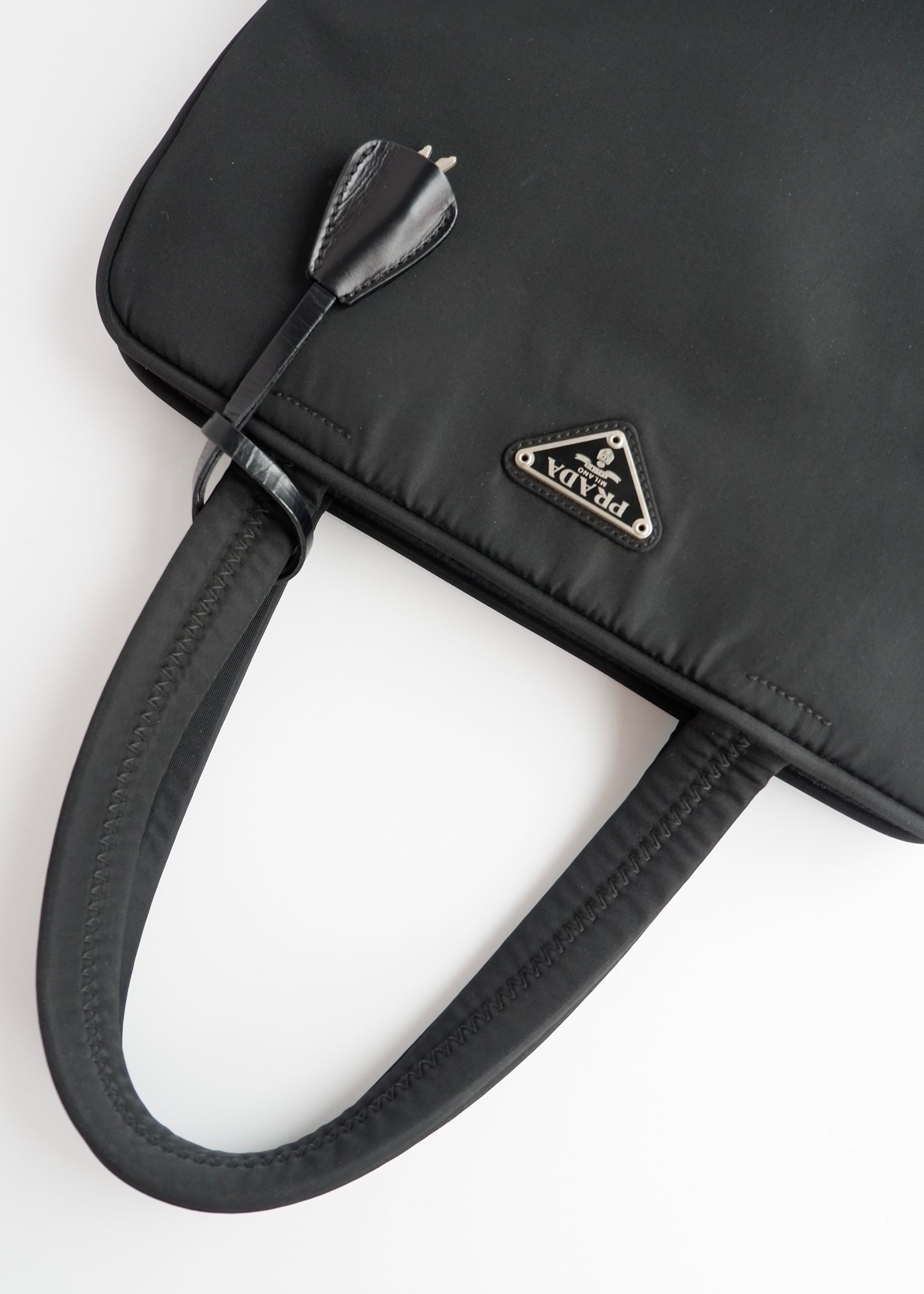Authentic Preowned Prada Black Nylon Top Handle/ Tote Bag