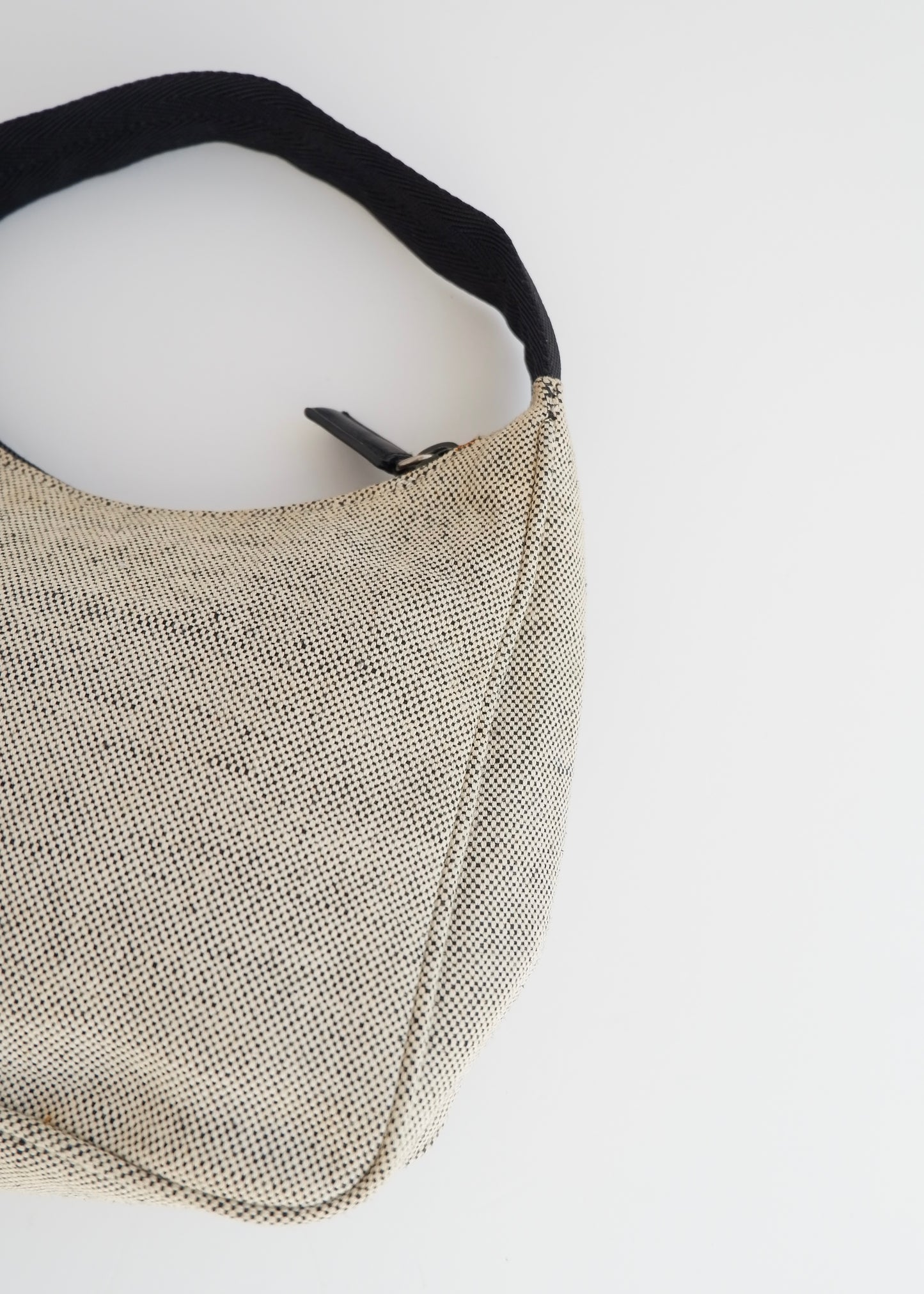 Authentic Preowned Prada Grey Canvas Shoulder Bag