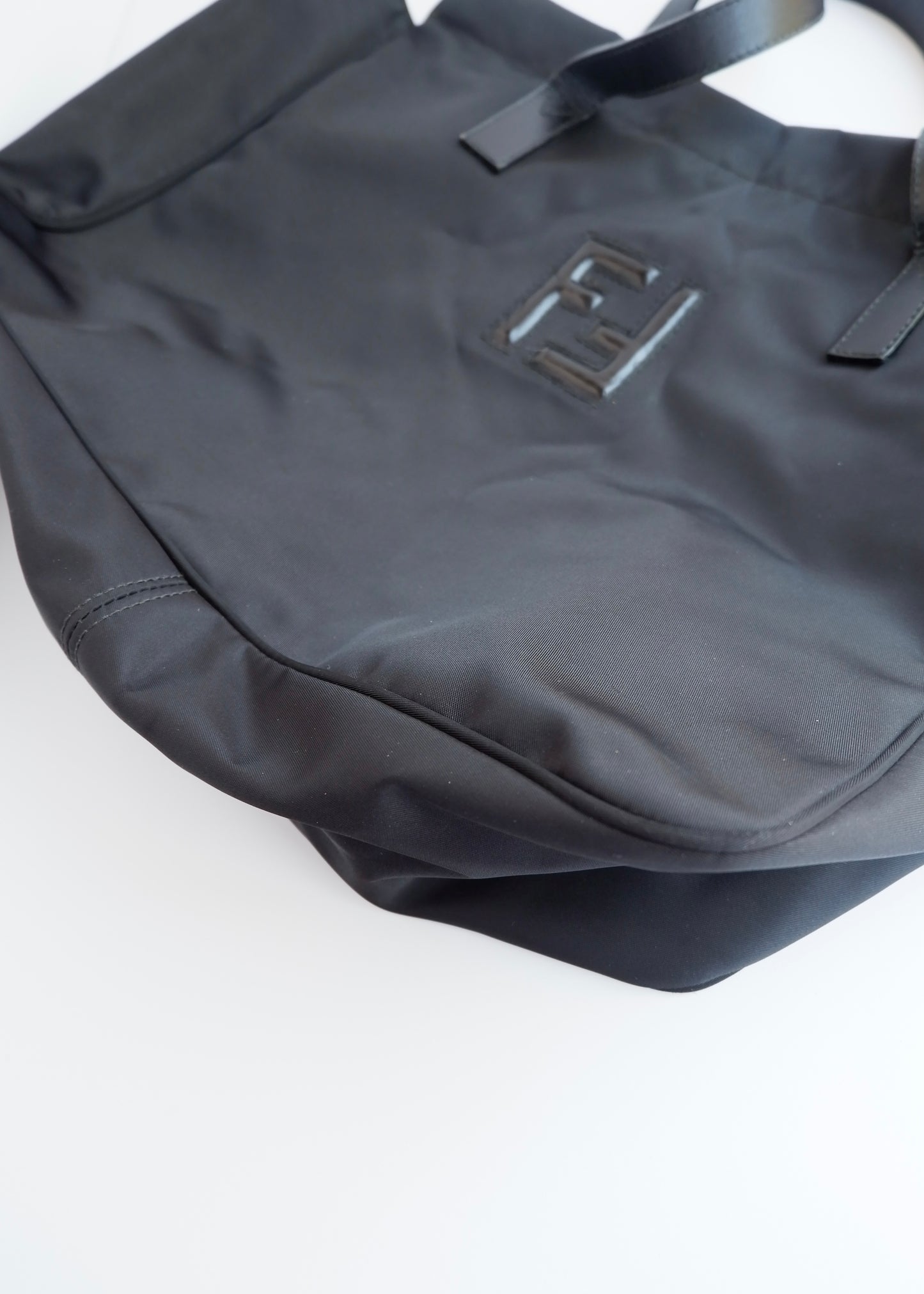 Authentic Preowned Fendi Black Nylon FF Tote Bag