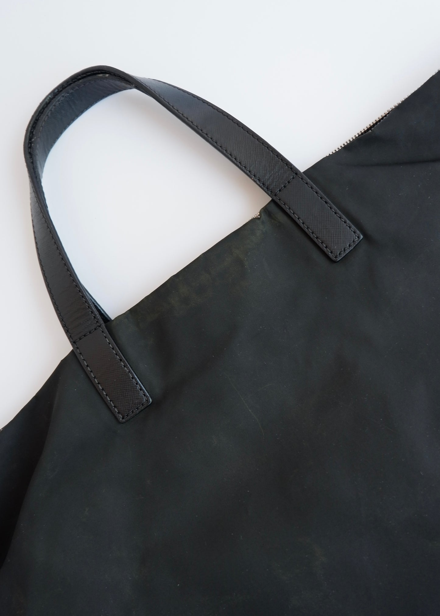 Authentic Preowned Prada Black Nylon Two Way Tote Bag