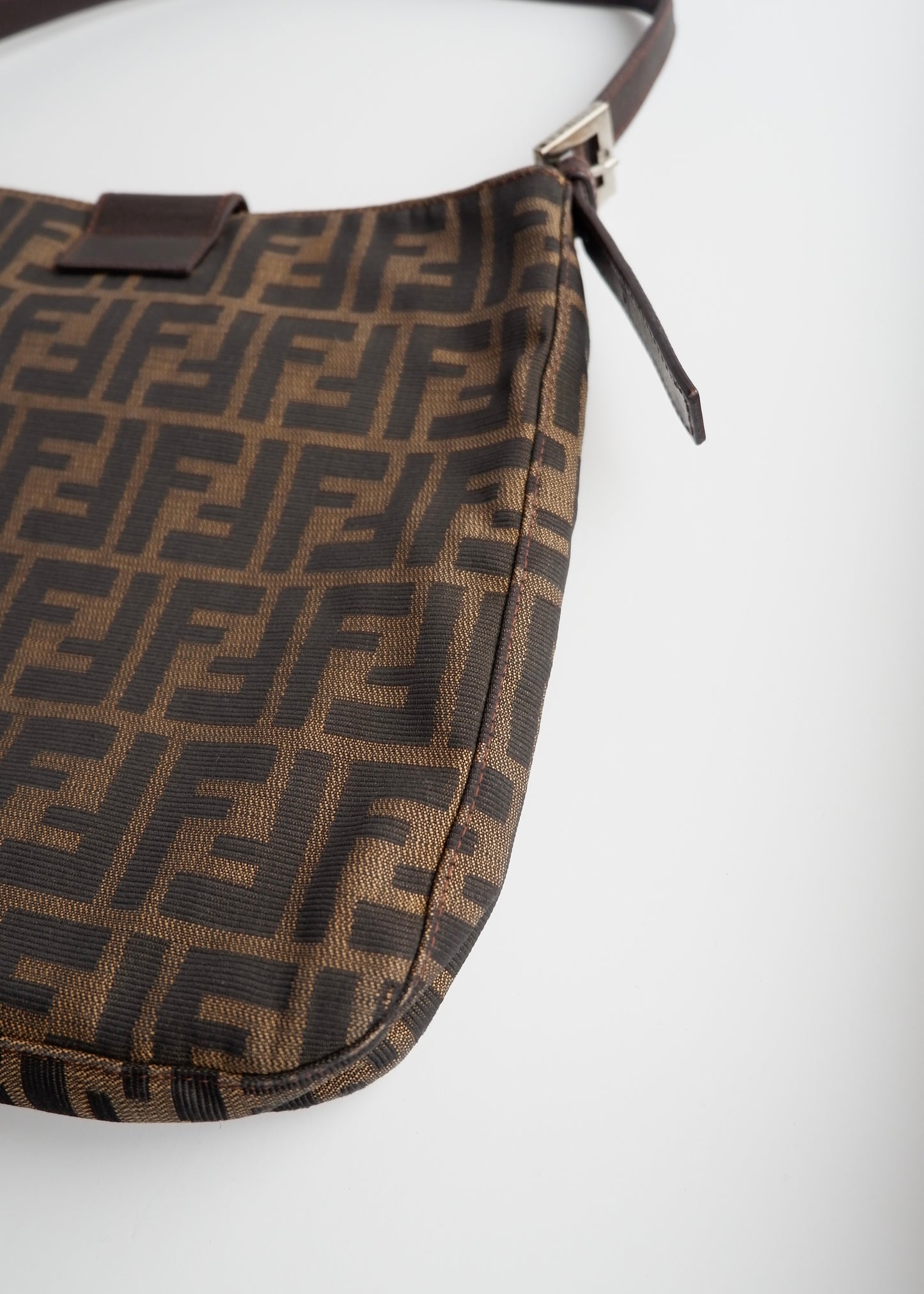 Authentic Preowned Fendi Brown Zucca Shoulder Bag