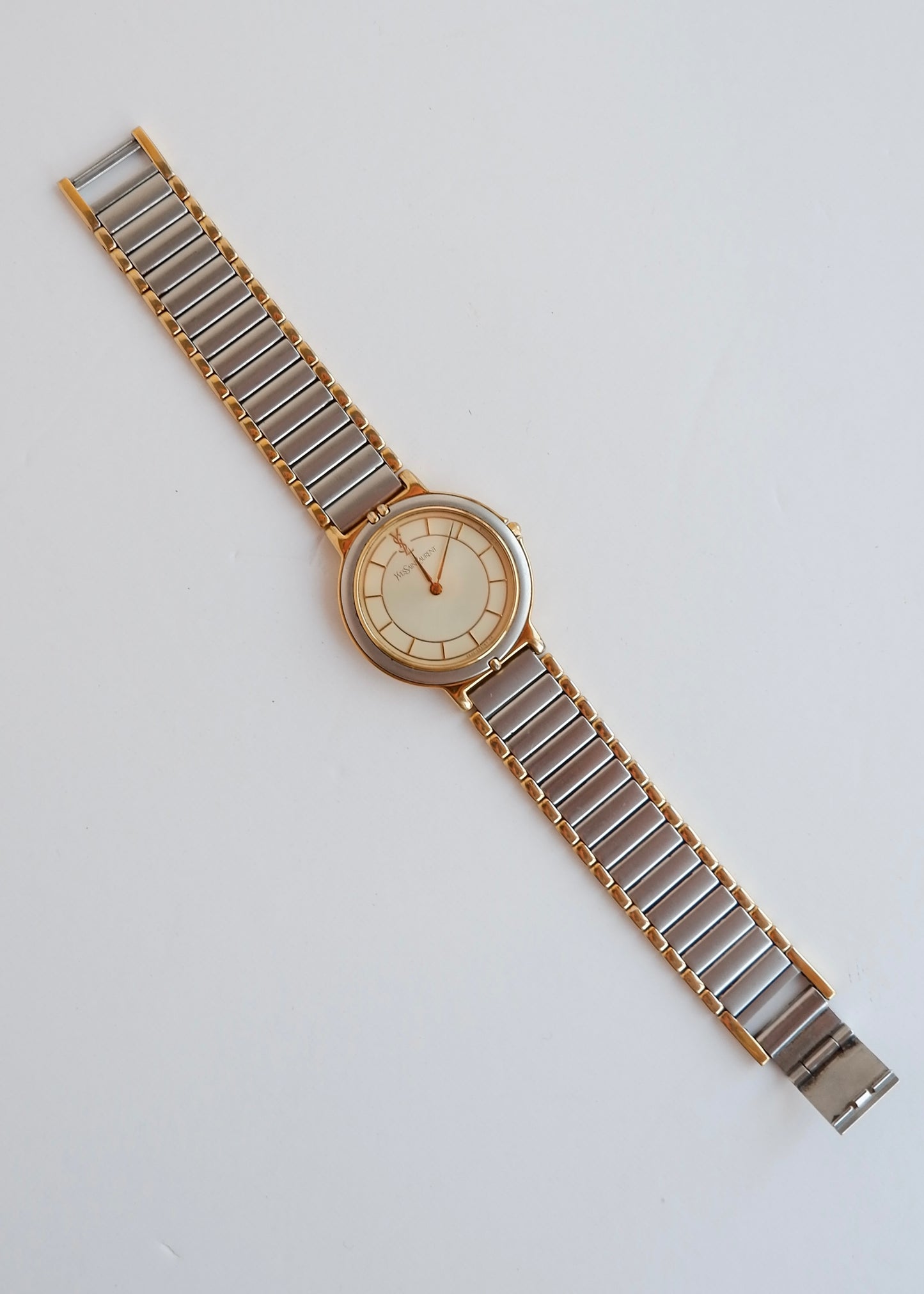 Authentic Preowned YSL Silver/Gold Tone Watch