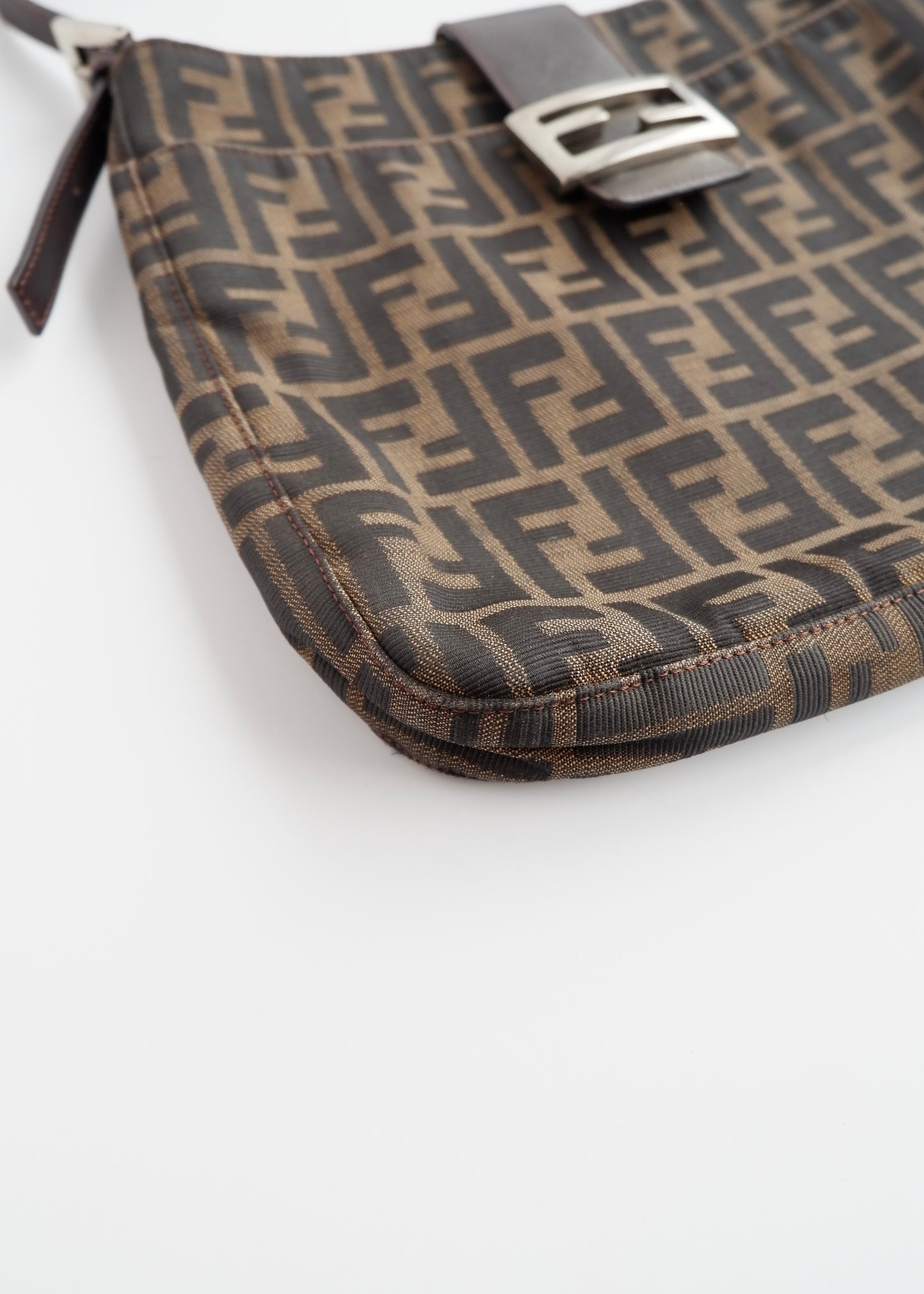 Authentic Preowned Fendi Brown Zucca Shoulder Bag