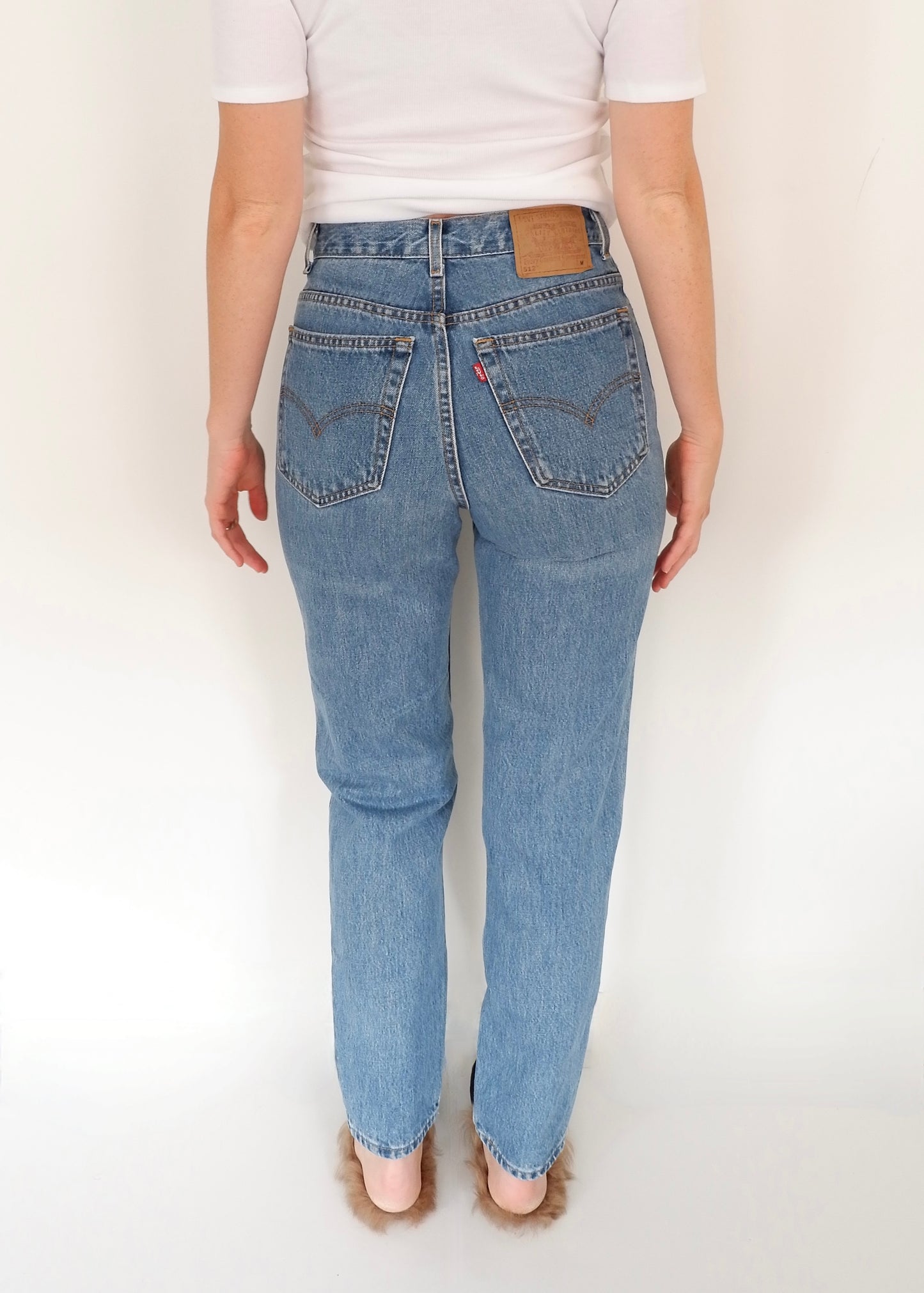 Levis Vintage 512 Medium Light Wash High Waist Jeans - 26