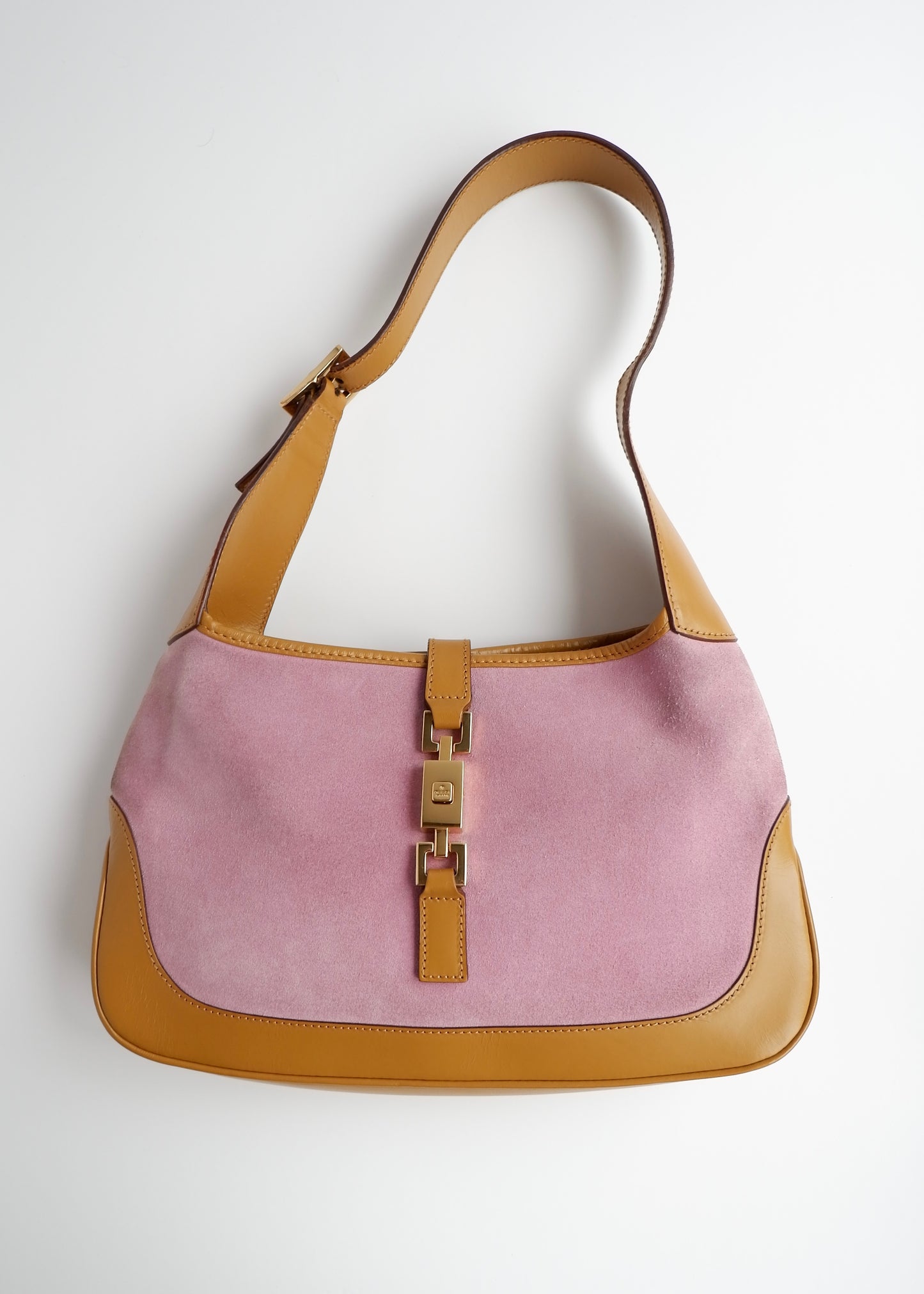 Authentic Preowned Gucci Purple/Tan Suede/Leather Jackie Shoulder Bag