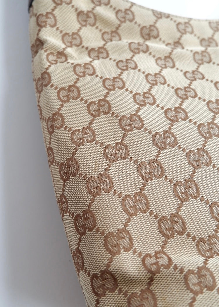 Authentic Preowned Gucci Brown GG Canvas Hobo Shoulder Bag