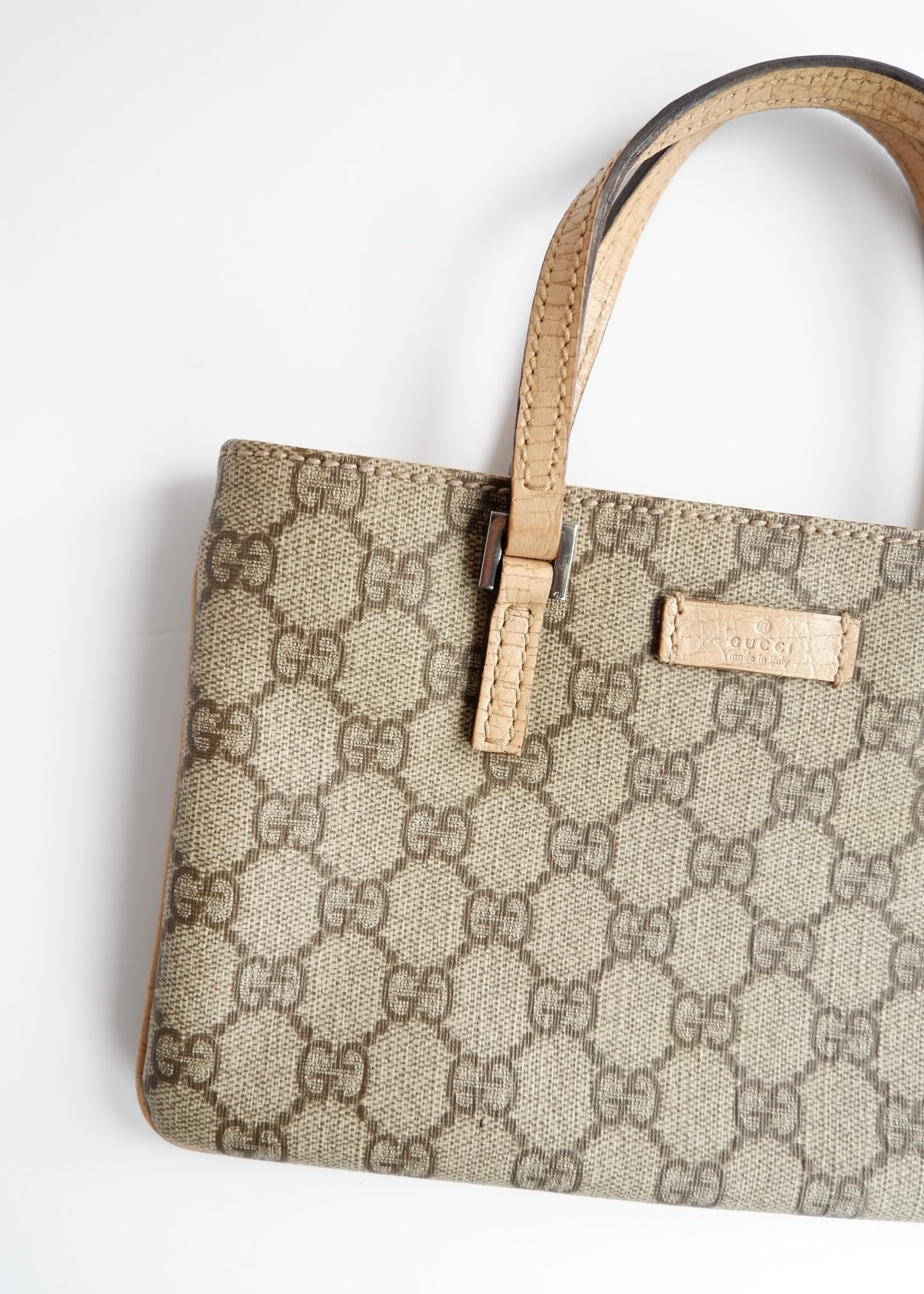 Authentic Preowned Gucci Beige GG Canvas Mini Handbag
