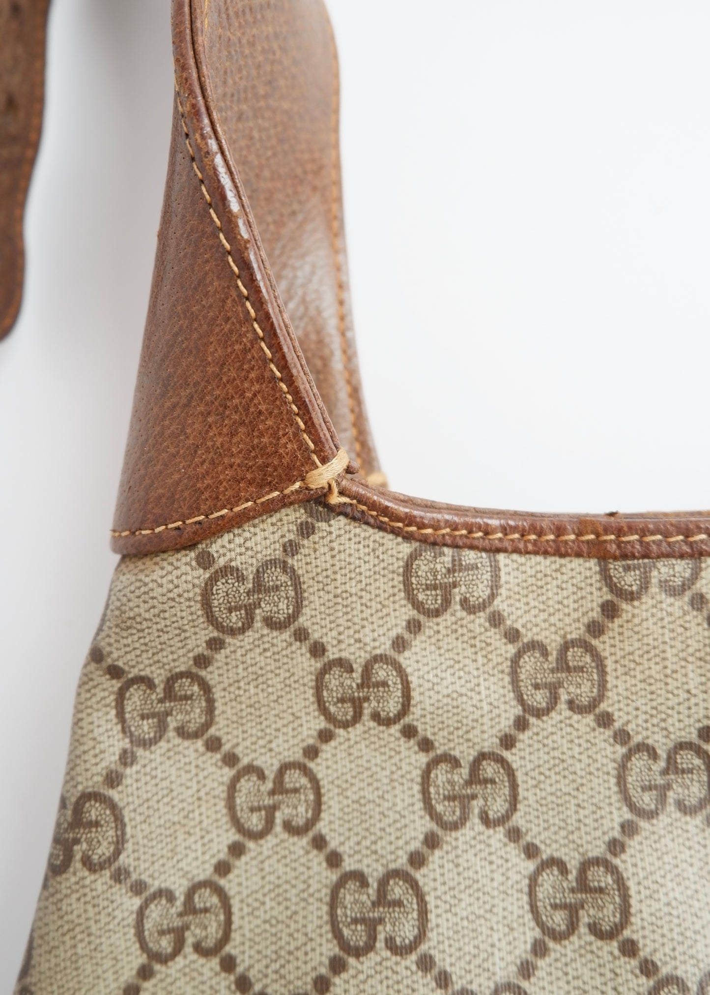 Authentic Preowned Vintage Gucci Brown GG Canvas Jackie Shoulder Bag