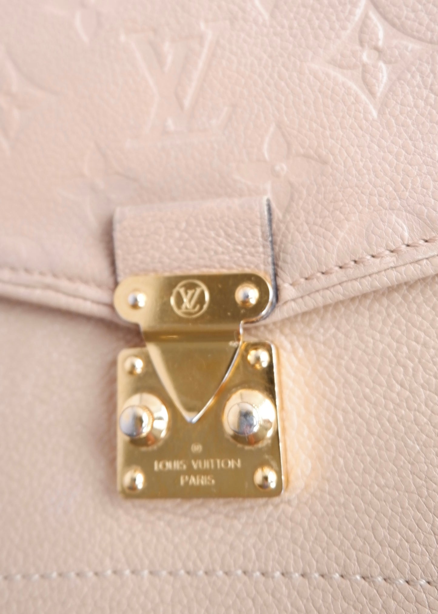 Authentic Preowned Louis Vuitton Cream Monogram Empreinte Leather St Germain MM Shoulder Bag