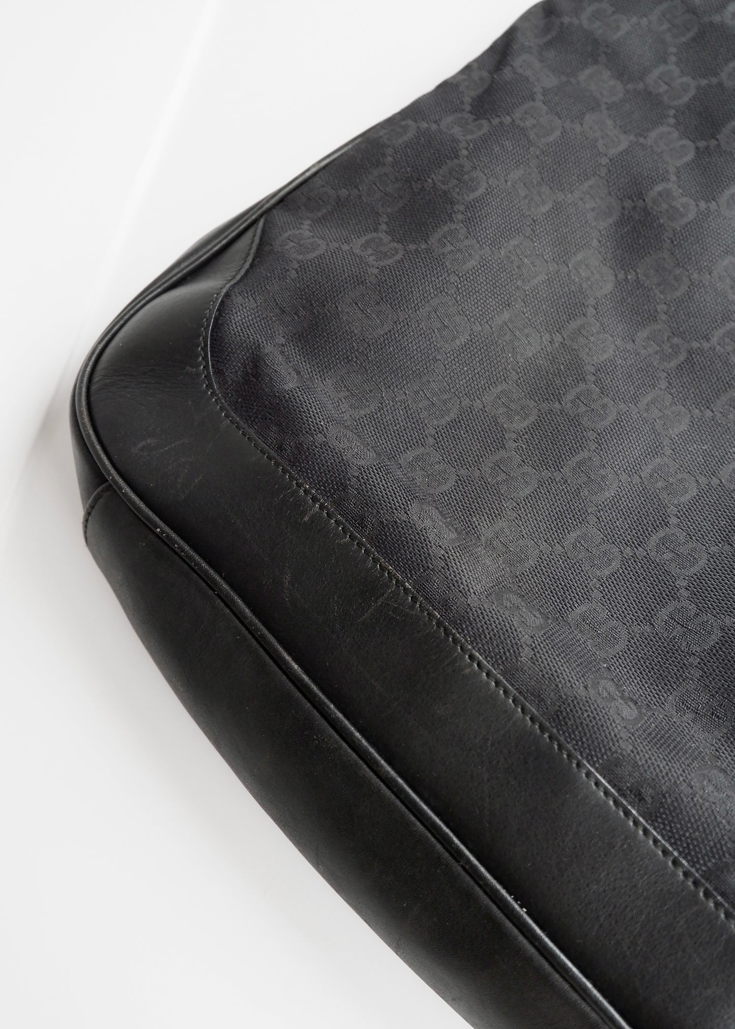 Authentic Preowned Gucci Black GG Canvas Two Strap Shoulder Bag