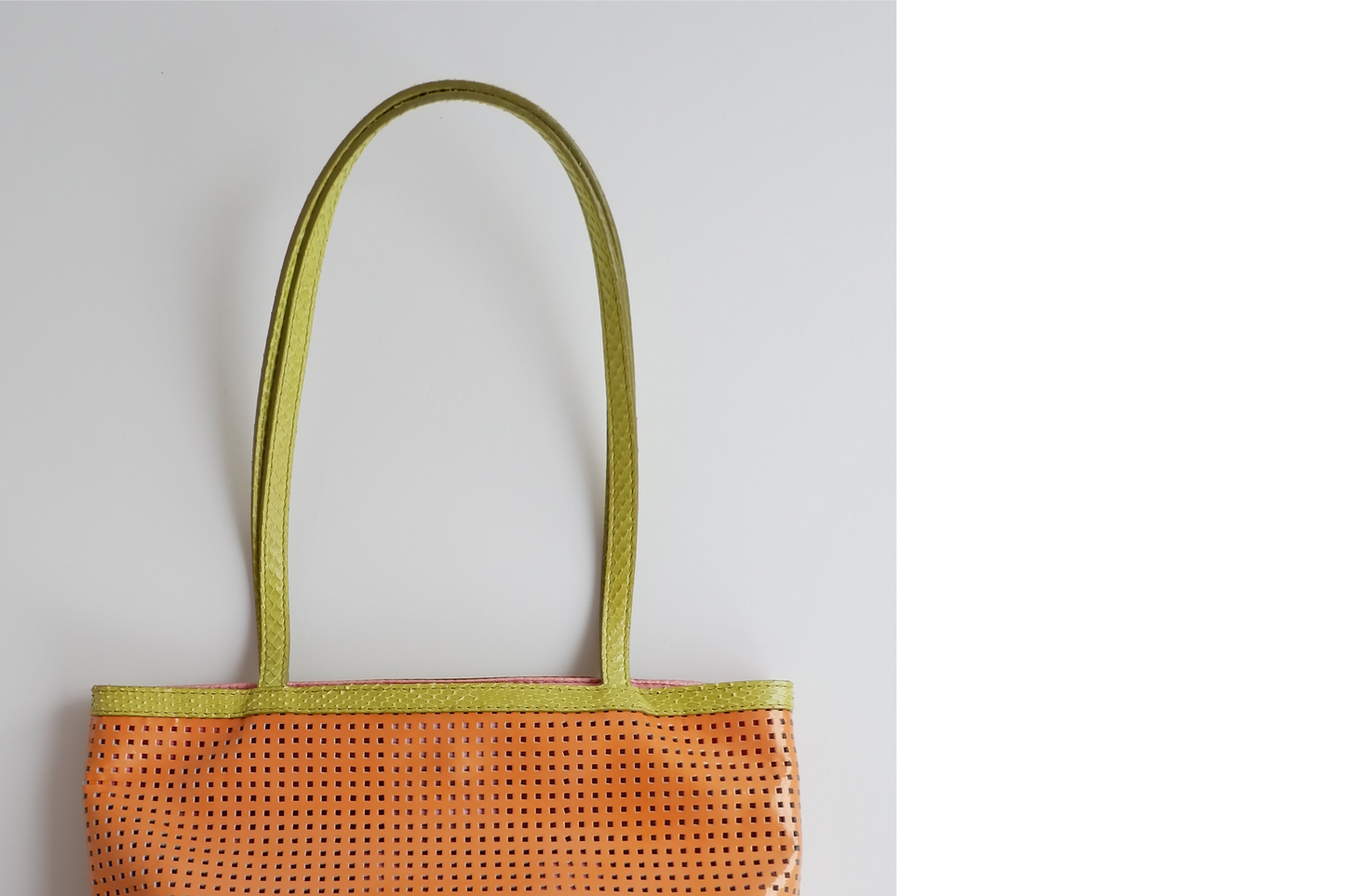 Authentic Preowned Fendi Orange/ Green Mini Tote Bag