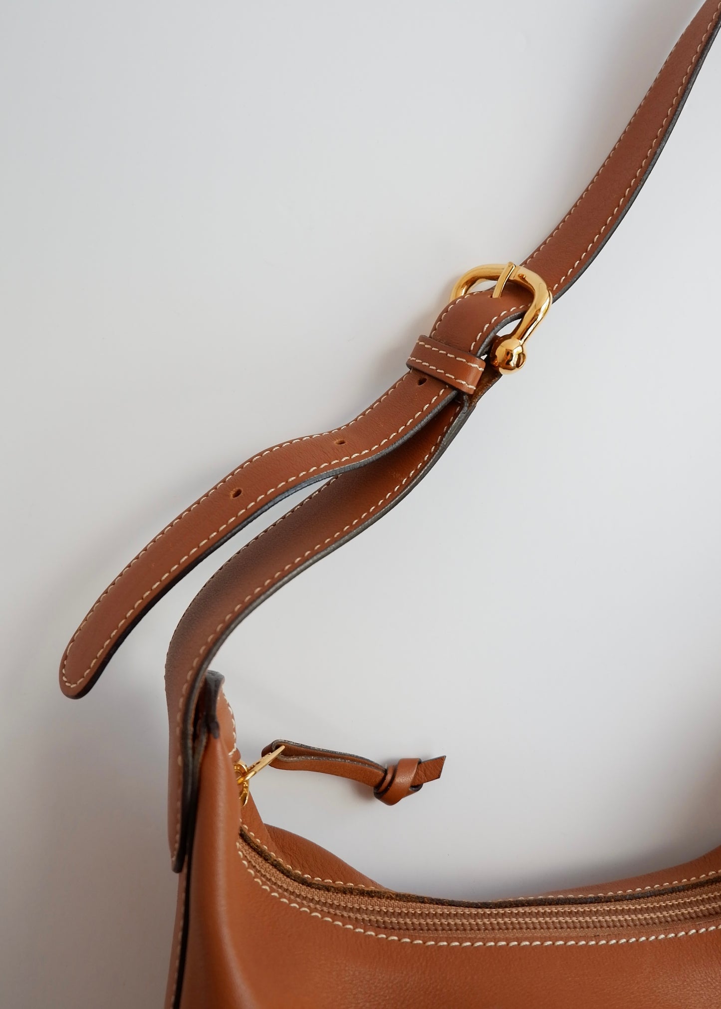 Authentic Preowned Vintage Loewe Chestnut Brown Leather Shoulder Bag