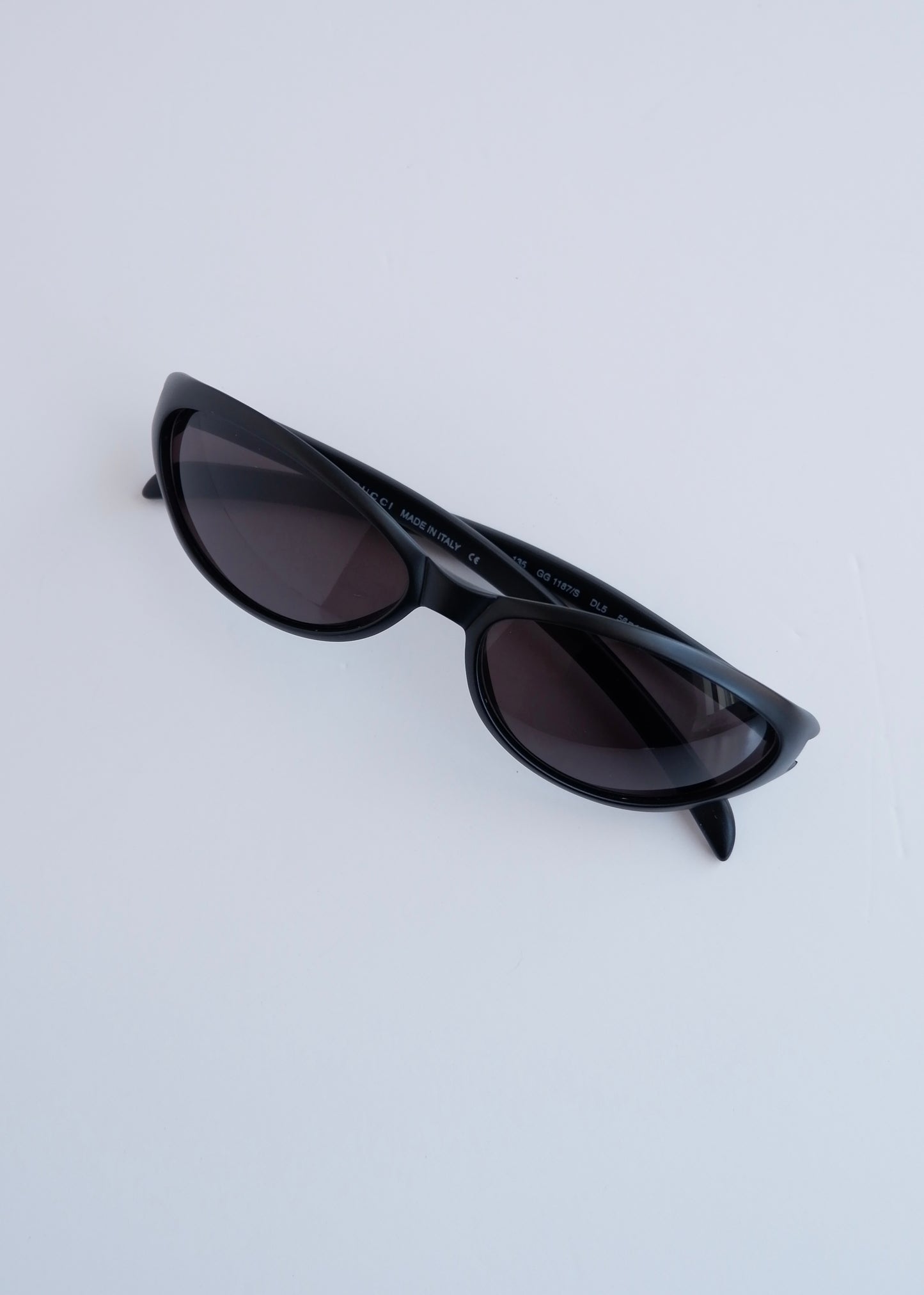 Authentic Preowned Gucci Black Round Frame Sport Sunglasses