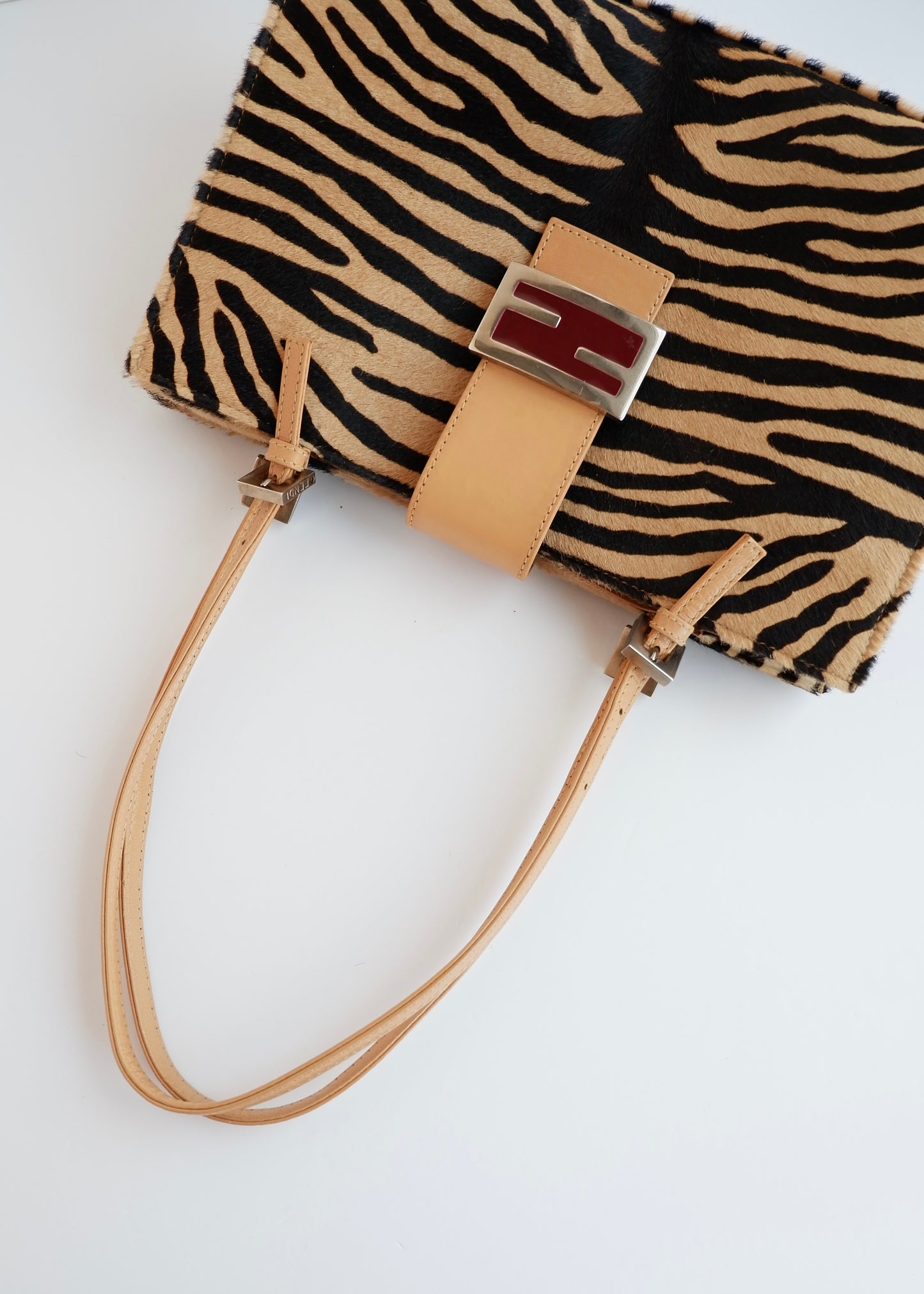 Authentic Preowned Fendi Zebra Print Shoulder Bag