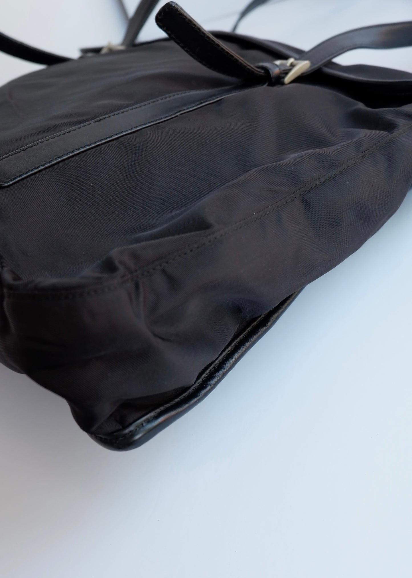 Authentic Preowned Prada Black Nylon/ Leather Tote Bag