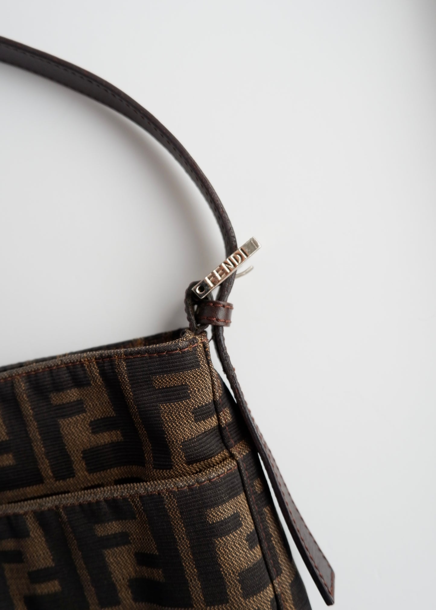 Authentic Preowned Fendi Brown Zucca Shoulder Bag