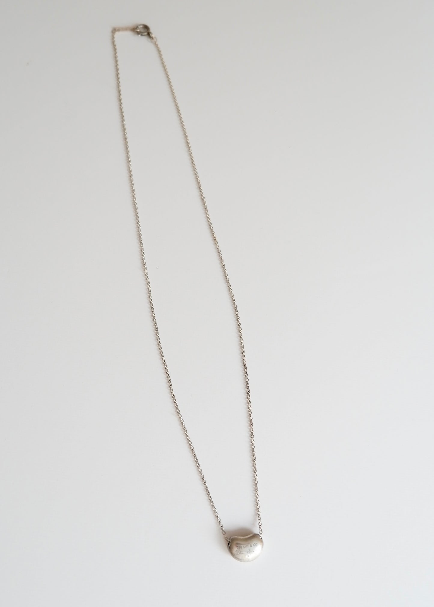 Authentic Preowned Tiffany Silver Bean Necklace
