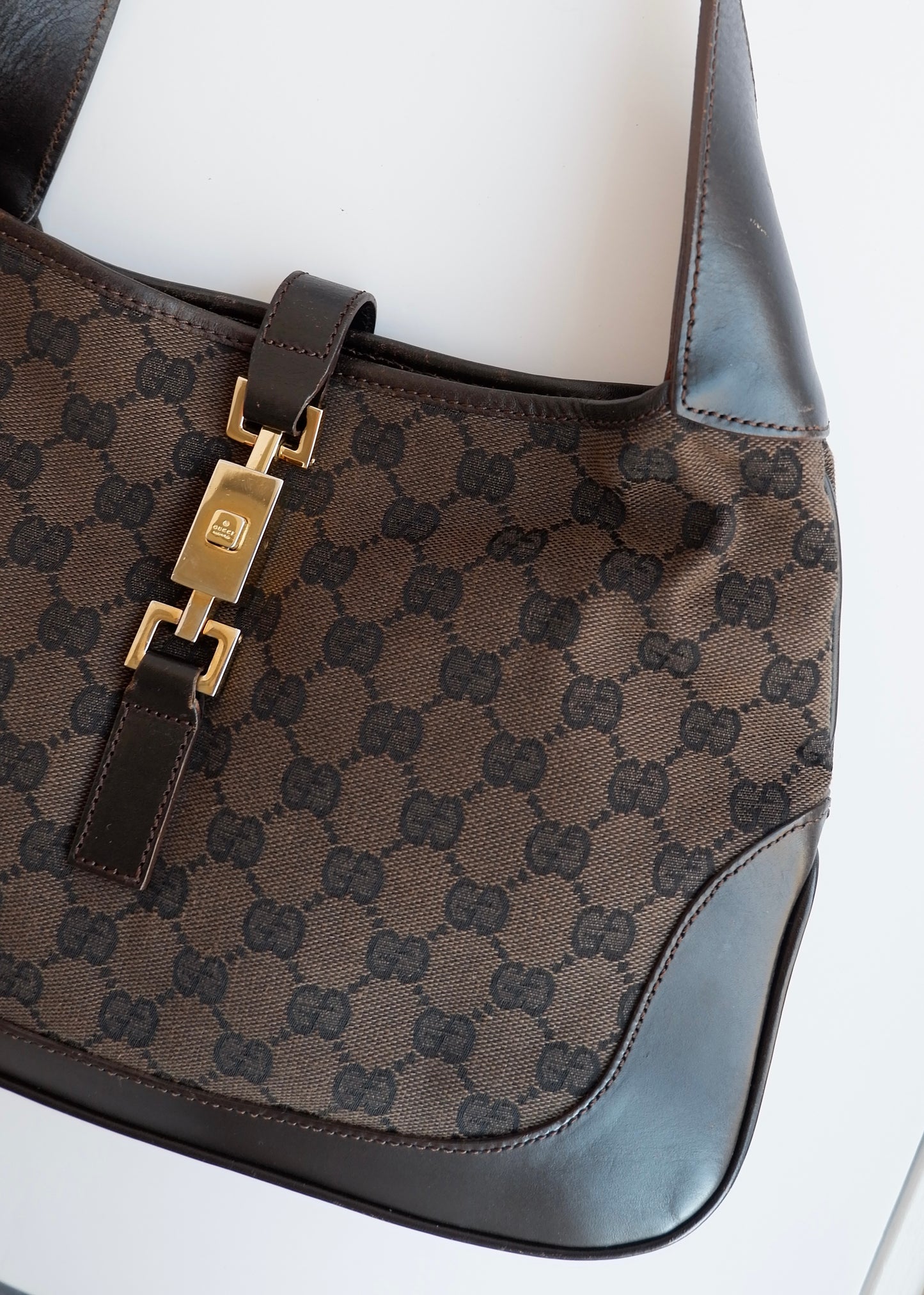 Authentic Preowned Gucci Brown GG Canvas Jackie Bag